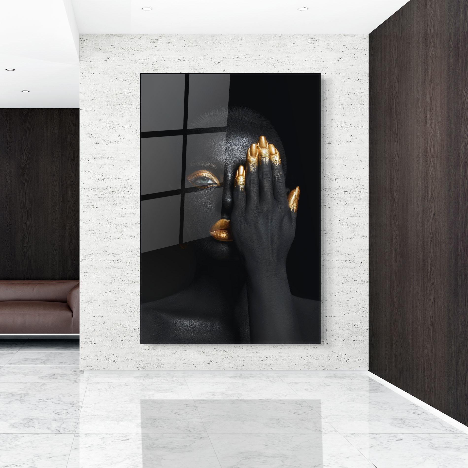 Üvegkép Gold Makeup Chain mockup 9