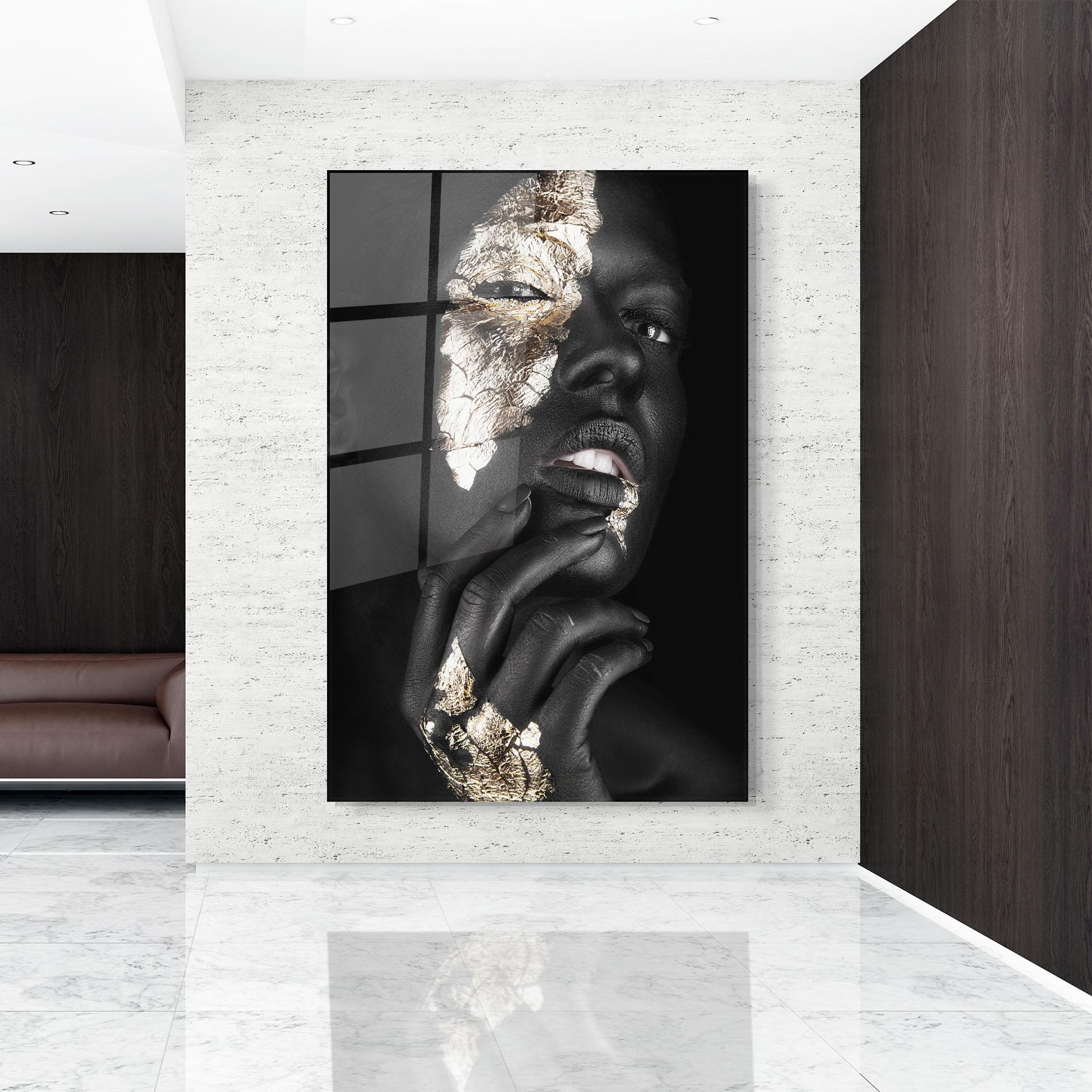 Üvegkép Golden Posture mockup 9