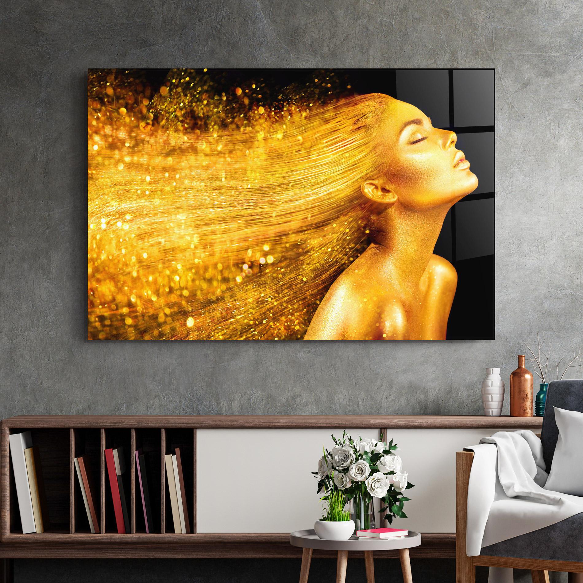 Üvegkép Golden Girl mockup 2