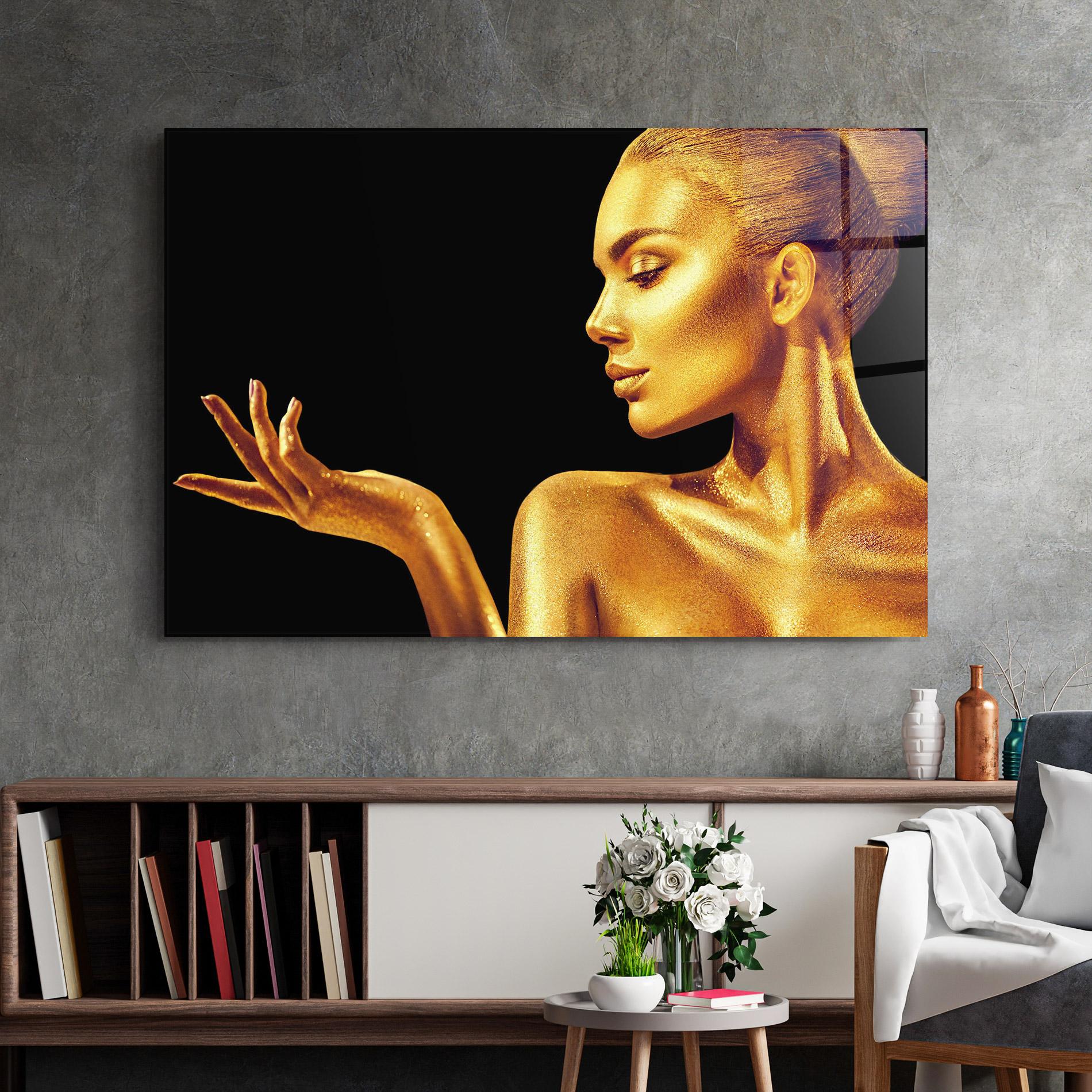 Üvegkép Golden Glamour mockup 2