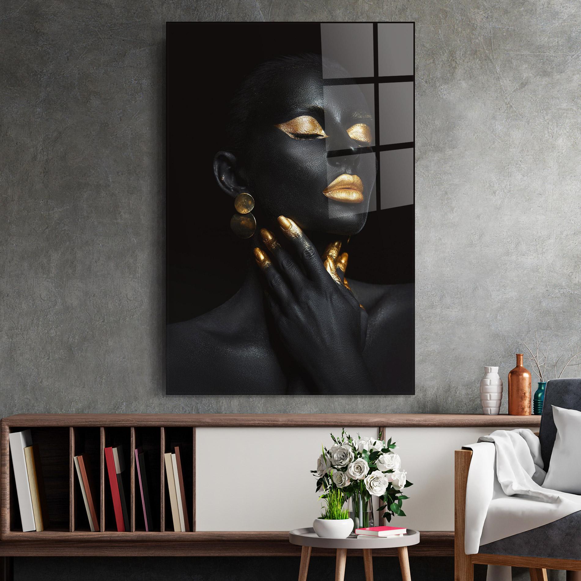 Üvegkép Eyelids Gold Makeup mockup 2