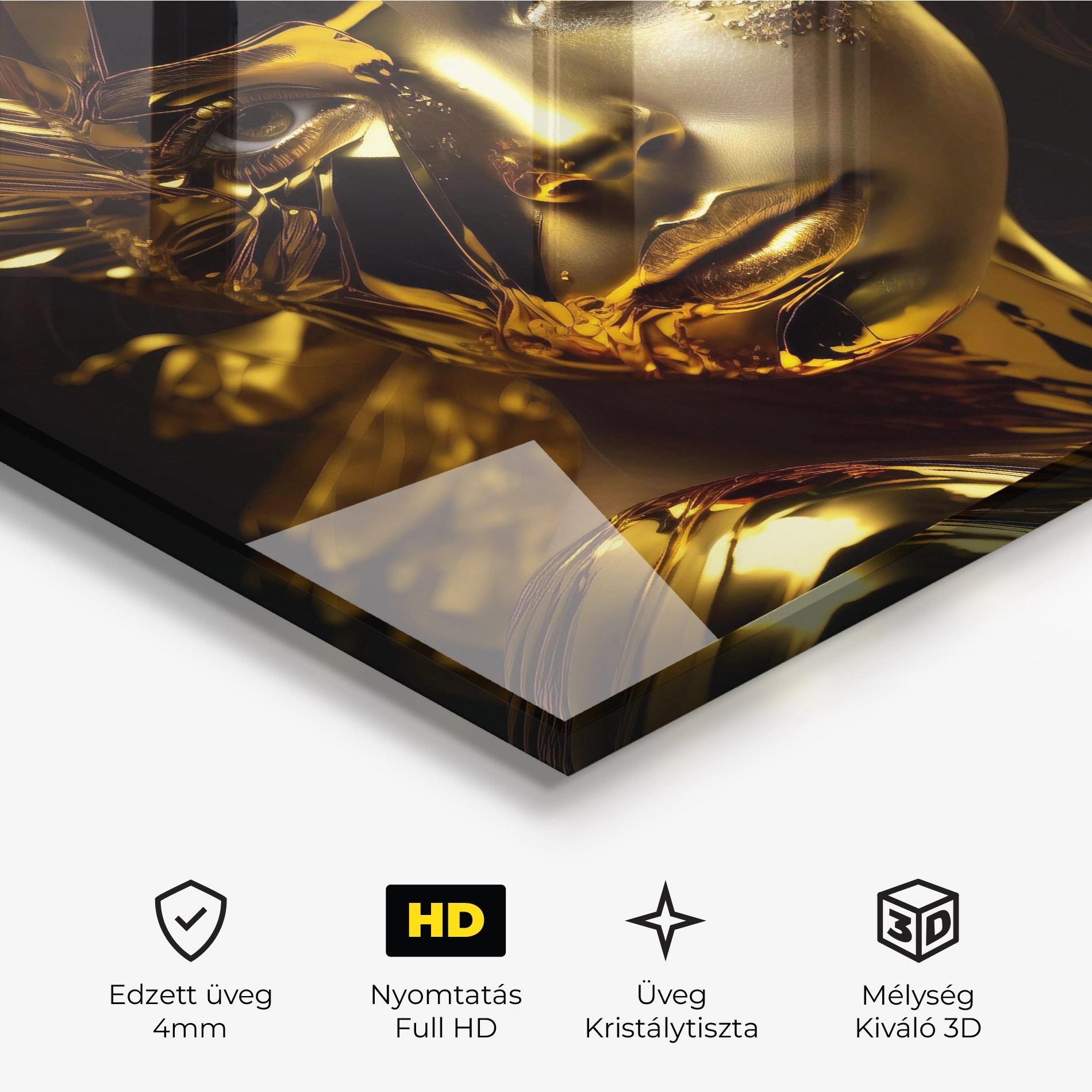 Uvegkep Covered By Gold modern enteriőrben