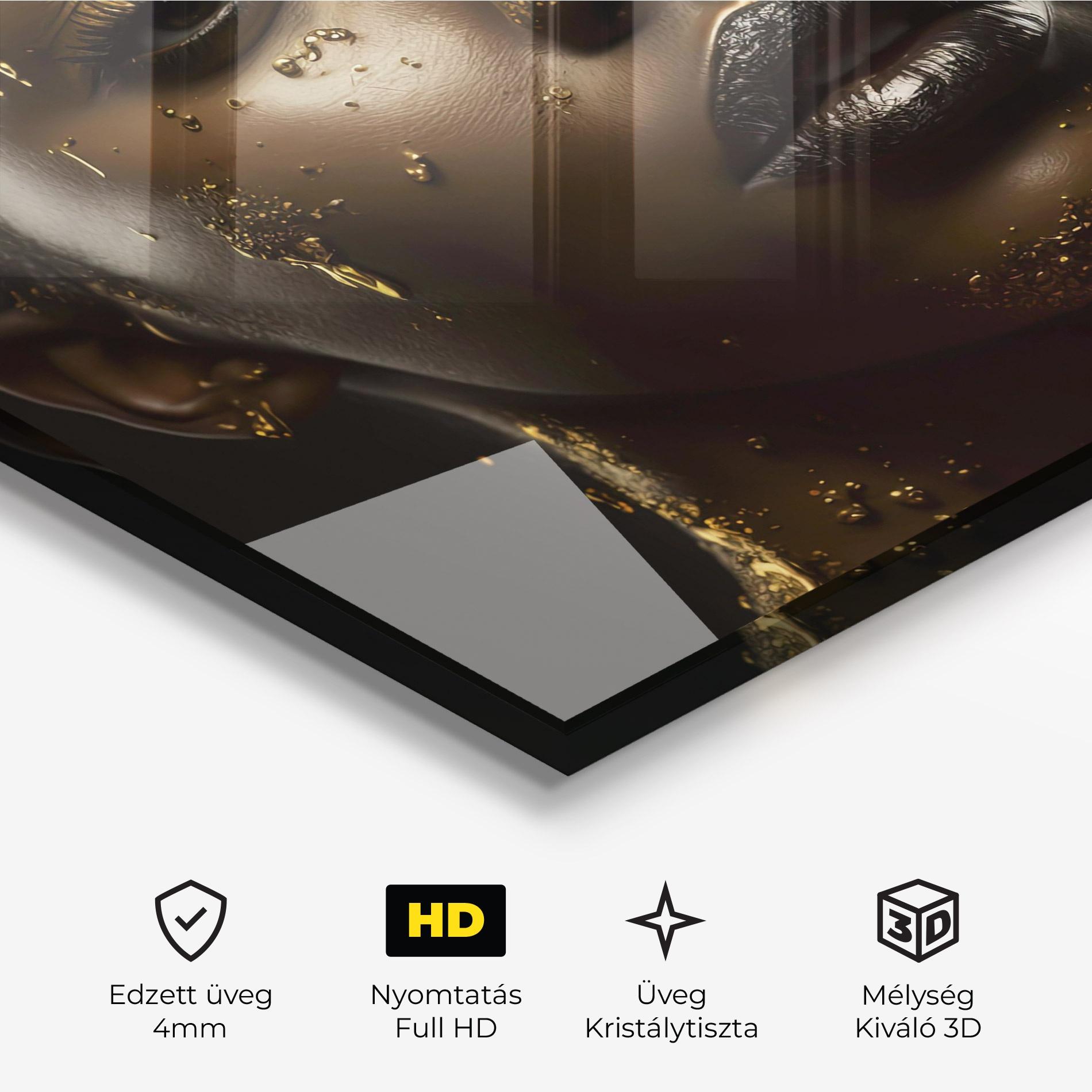 Üvegkép Gold Sparkling Woman mockup 3