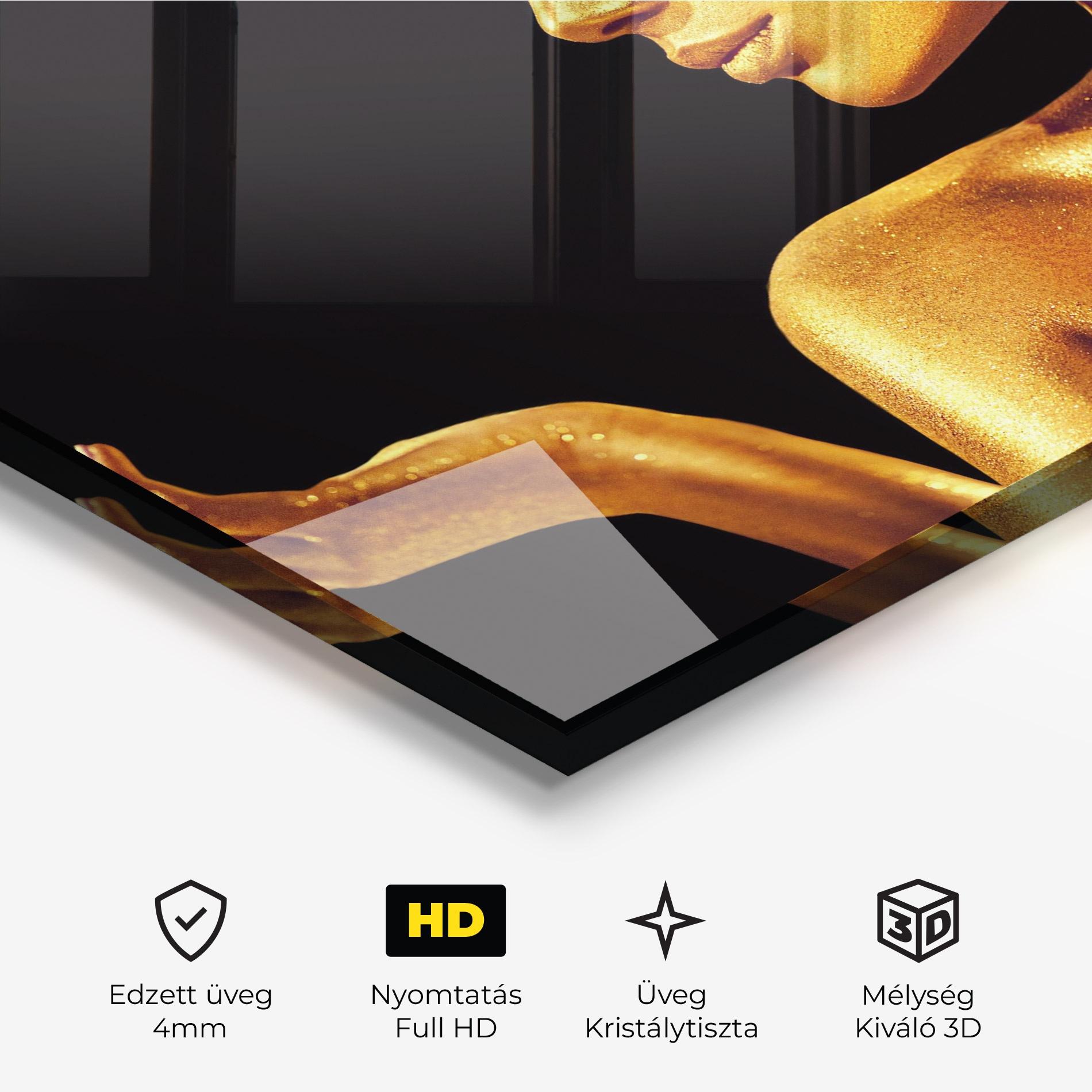 Üvegkép Golden Glamour mockup 3