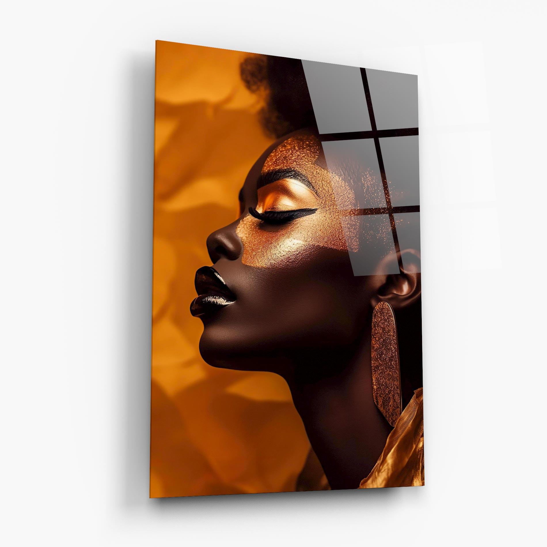 Üvegkép Fashion Gold Portrait mockup 6