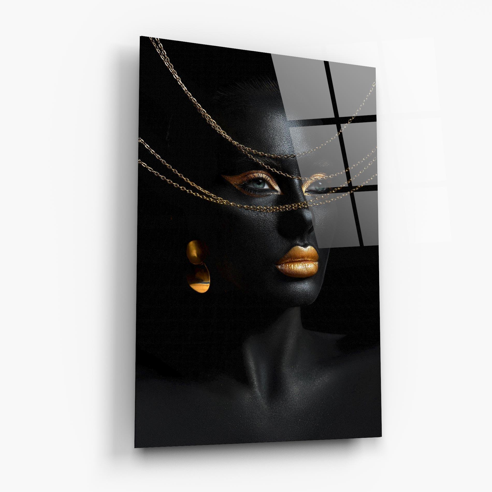 Üvegkép Gold Chain Woman mockup 6