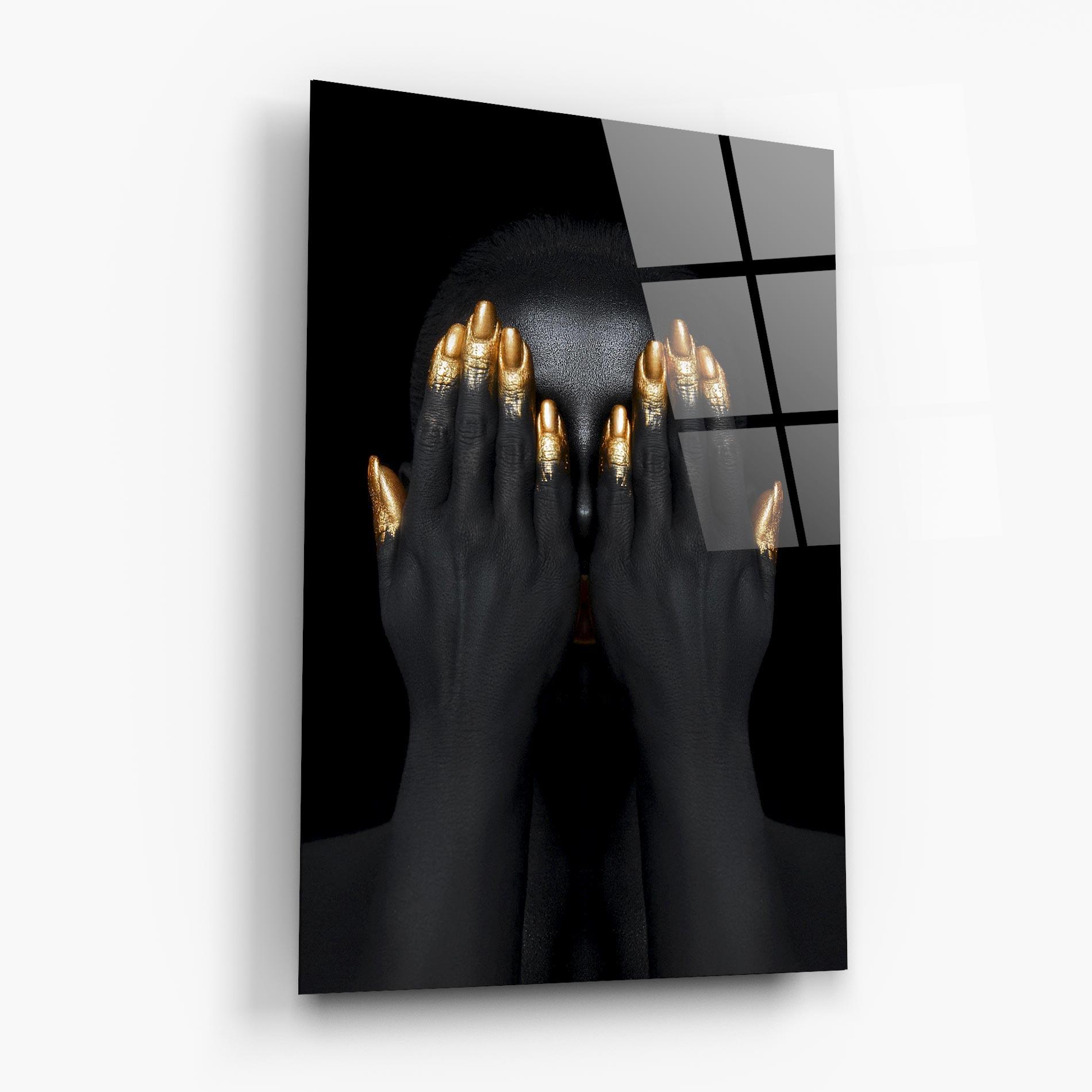 Üvegkép Gold Fingertips Chain mockup 6