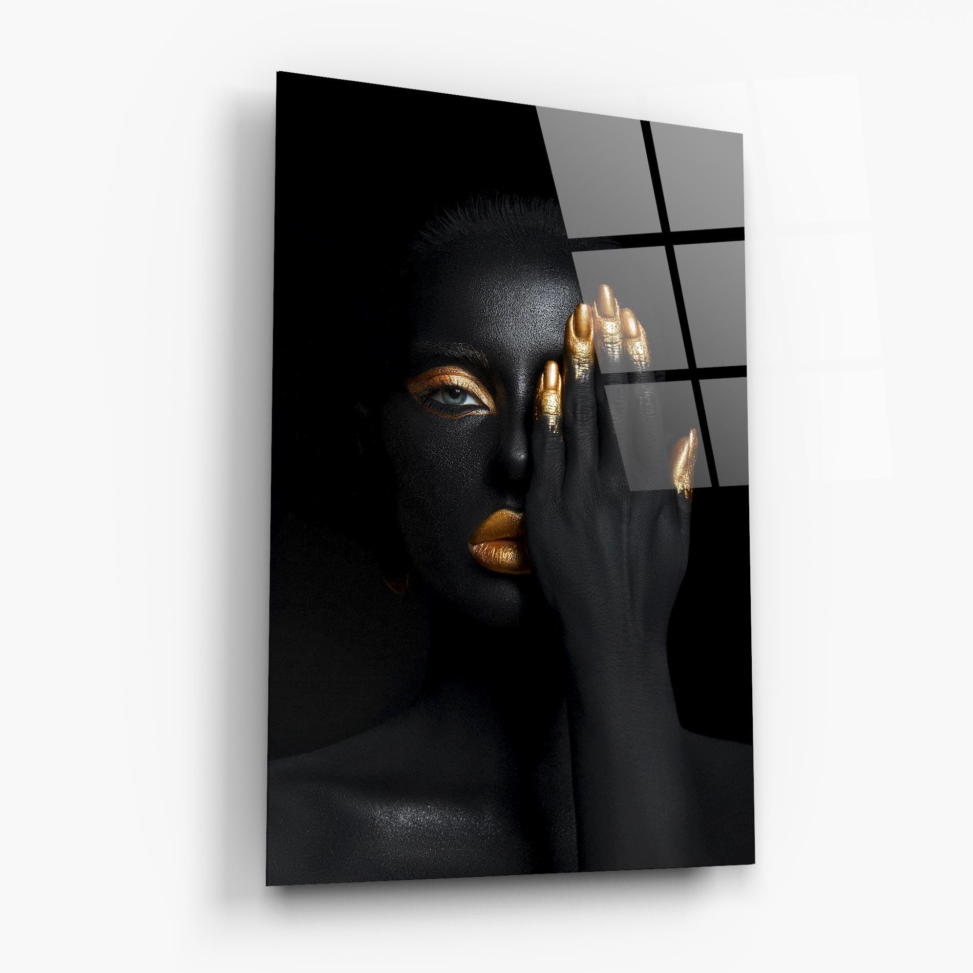 Üvegkép Gold Makeup Chain mockup 6