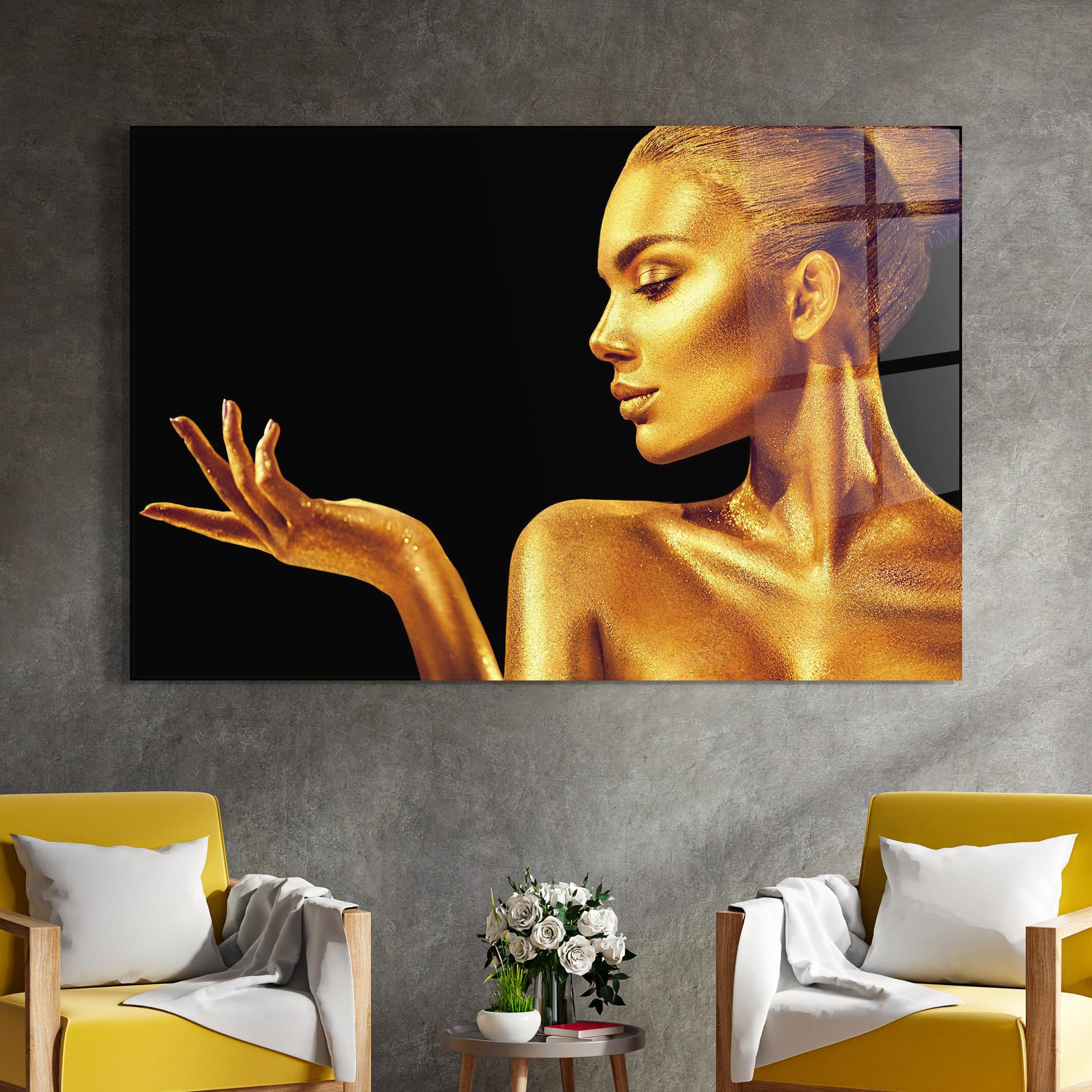 Üvegkép Golden Glamour mockup 4