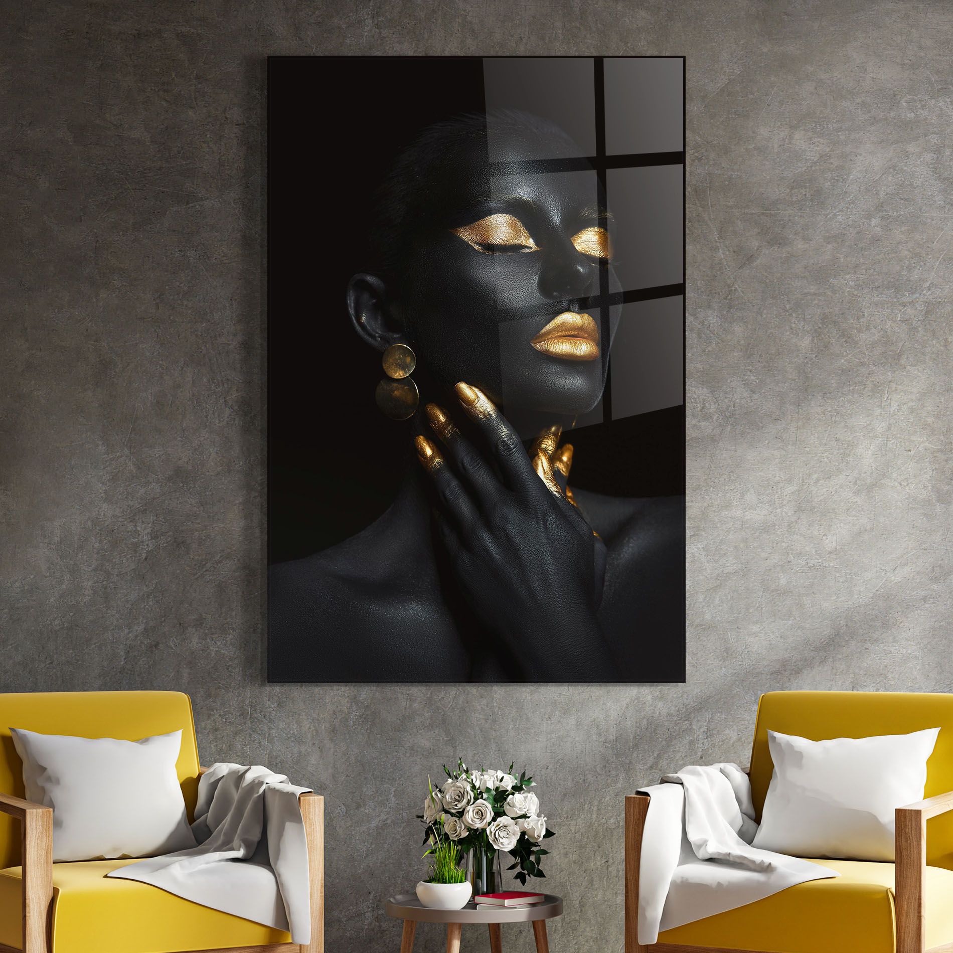 Eyelids Gold Makeup mockup 4