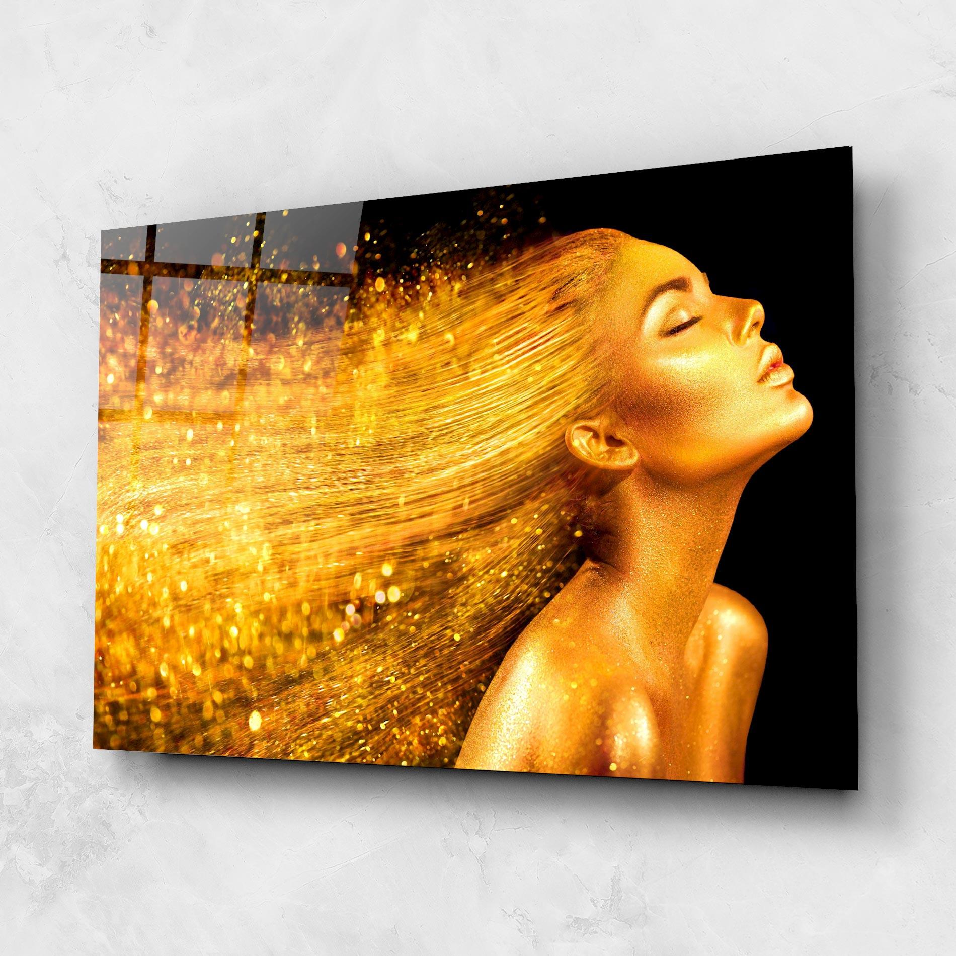 Üvegkép Golden Girl mockup 1