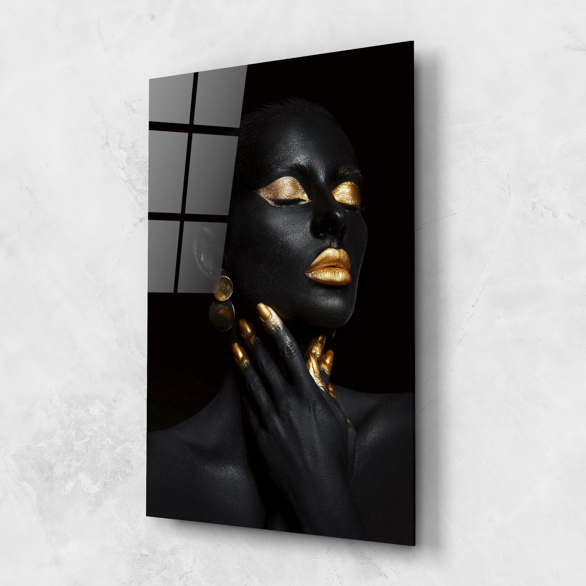 Üvegkép Eyelids Gold Makeup mockup 1