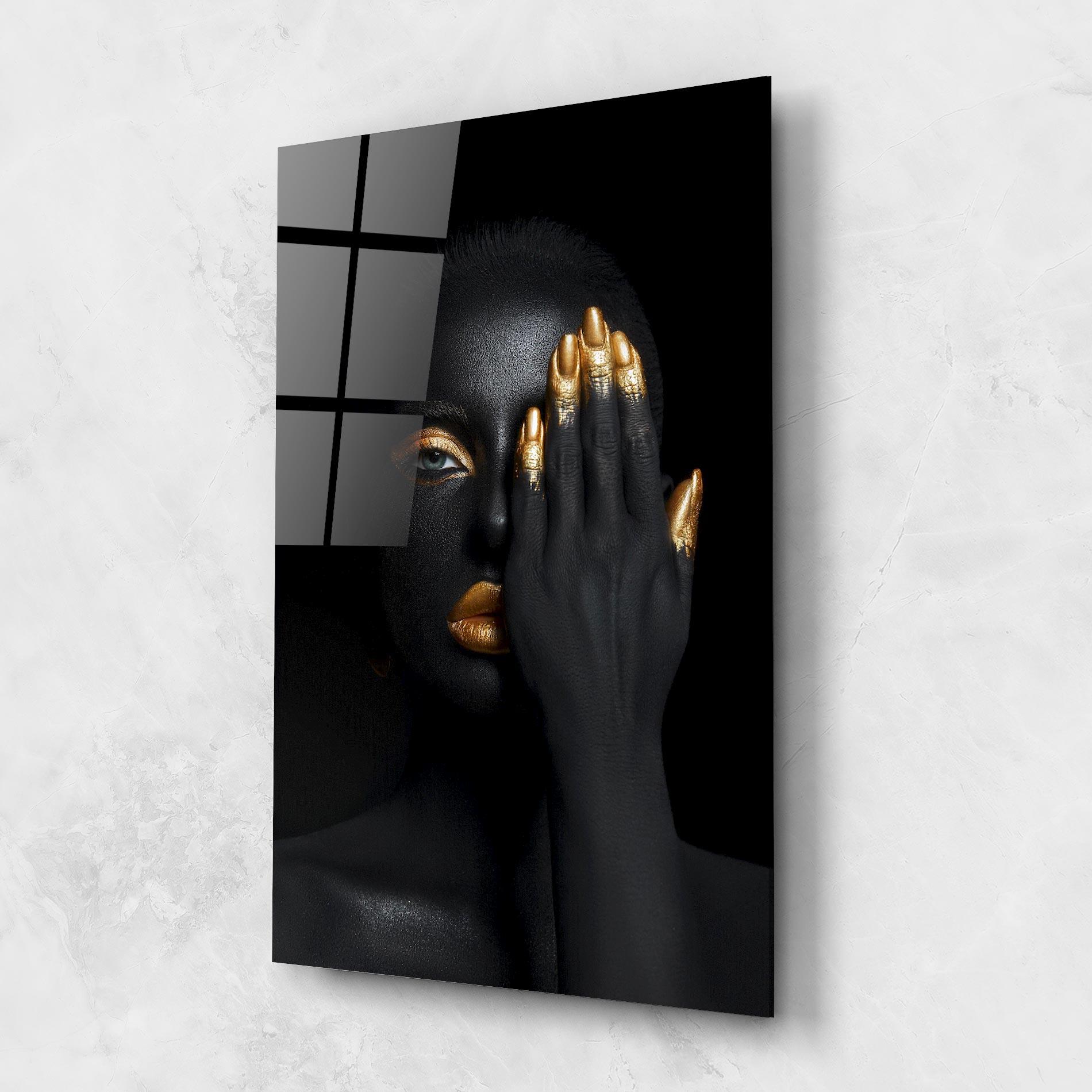 Üvegkép Gold Makeup Chain mockup 1