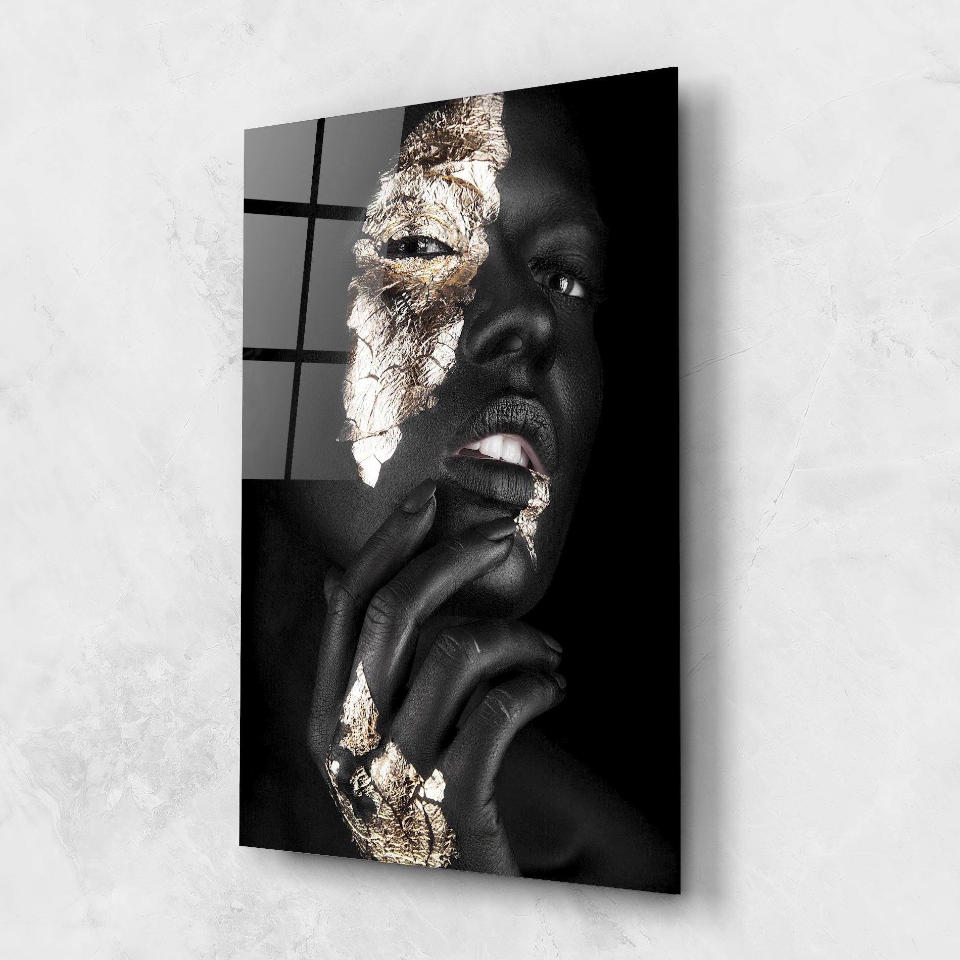 Üvegkép Golden Posture mockup 1