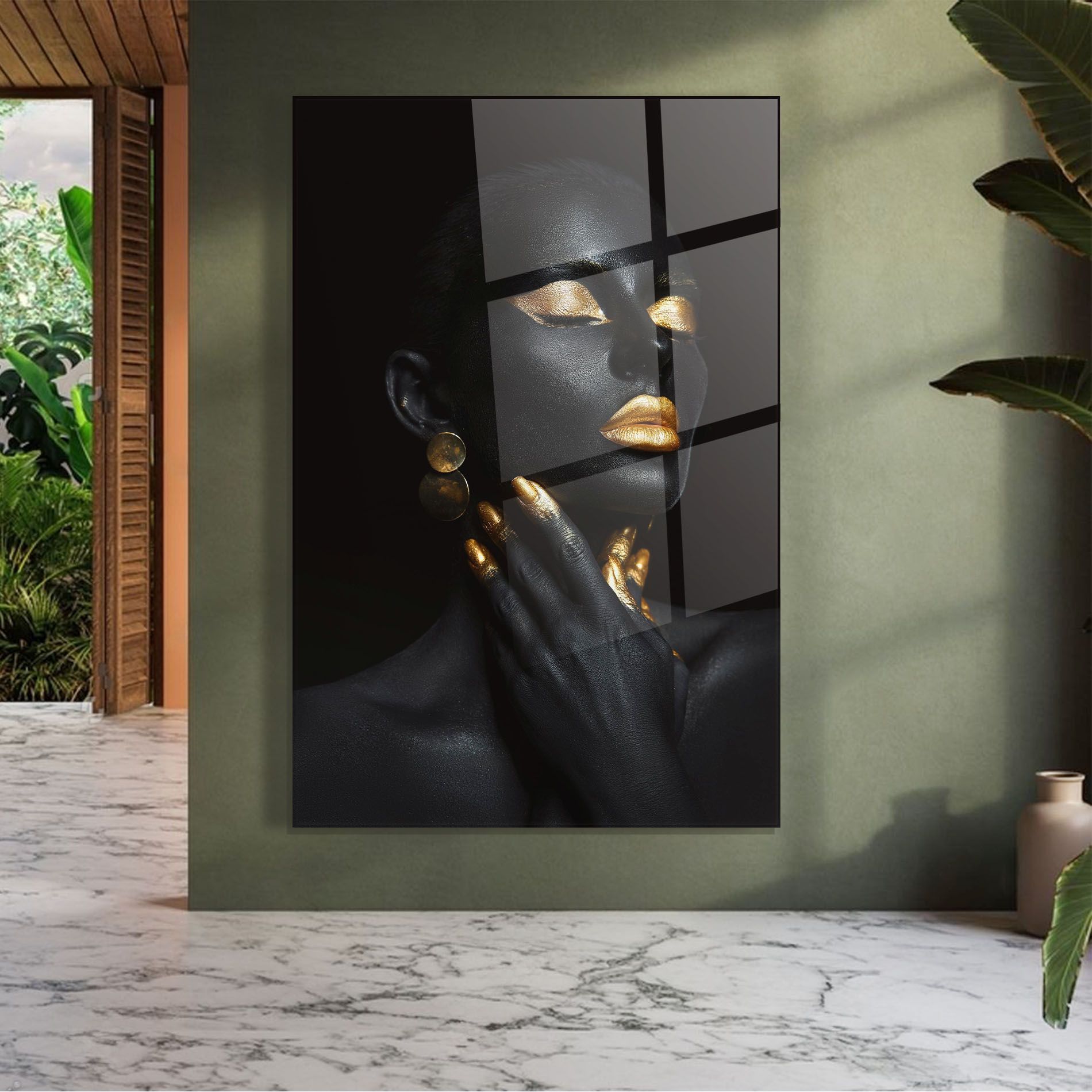 Eyelids Gold Makeup mockup 7