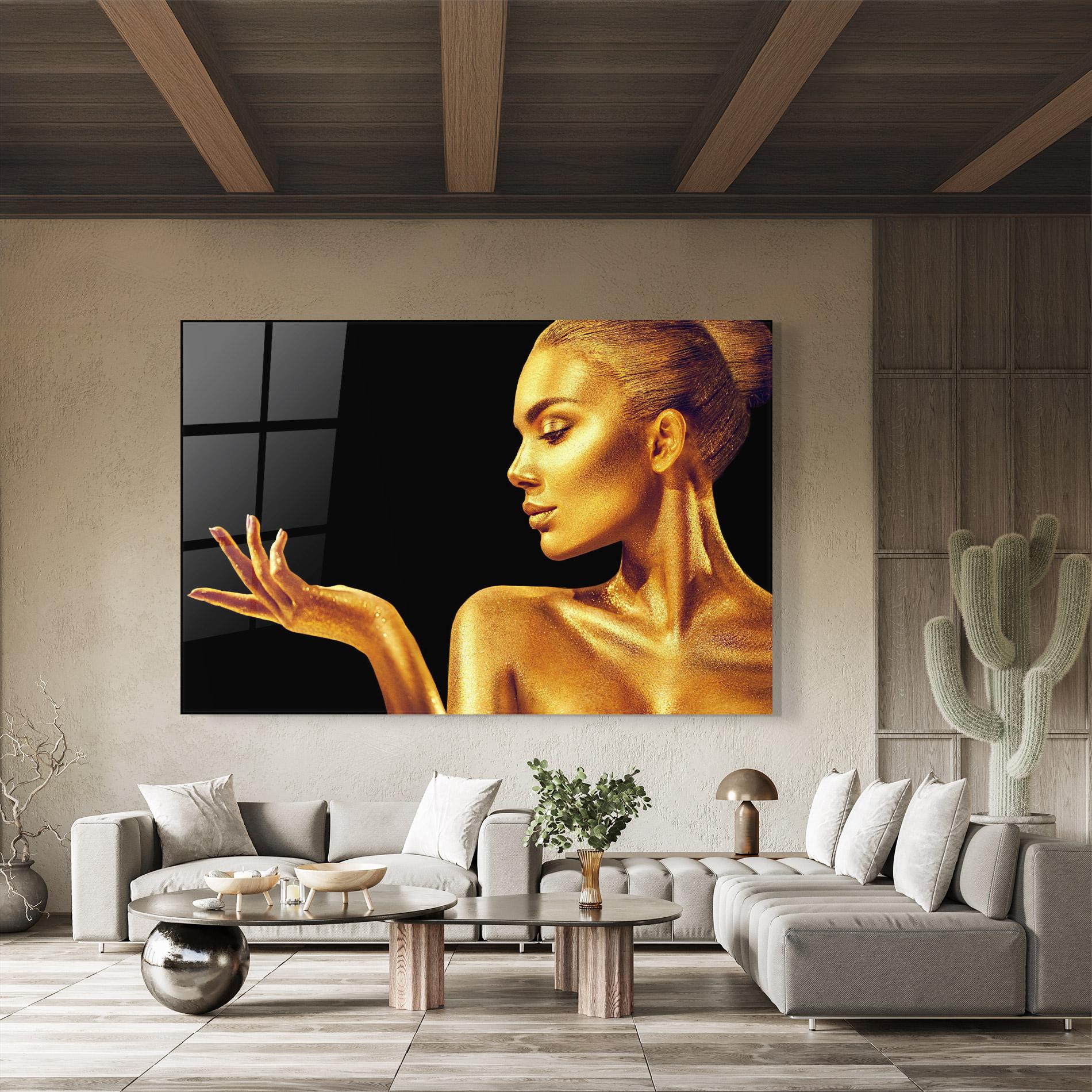 Üvegkép Golden Glamour mockup 8