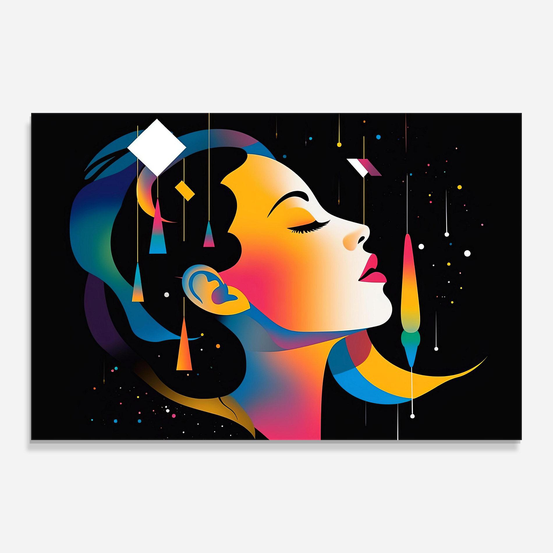 Üvegkép Dreamy Night Female mockup 0