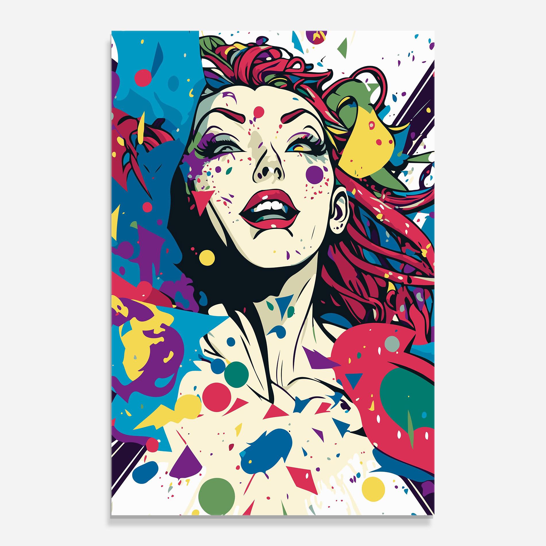 Üvegkép Fictional Woman mockup 0