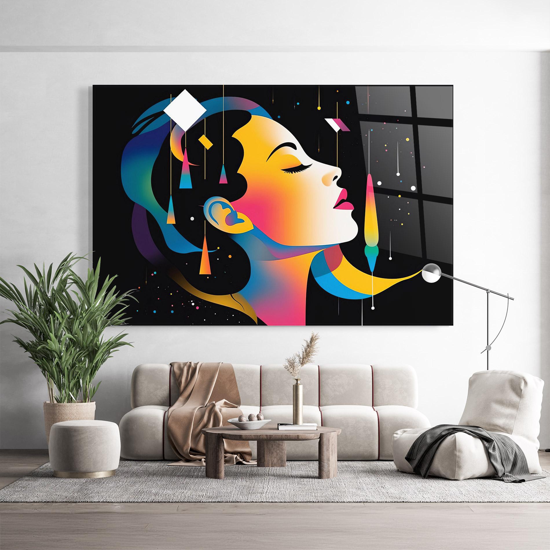 Üvegkép Dreamy Night Female mockup 9