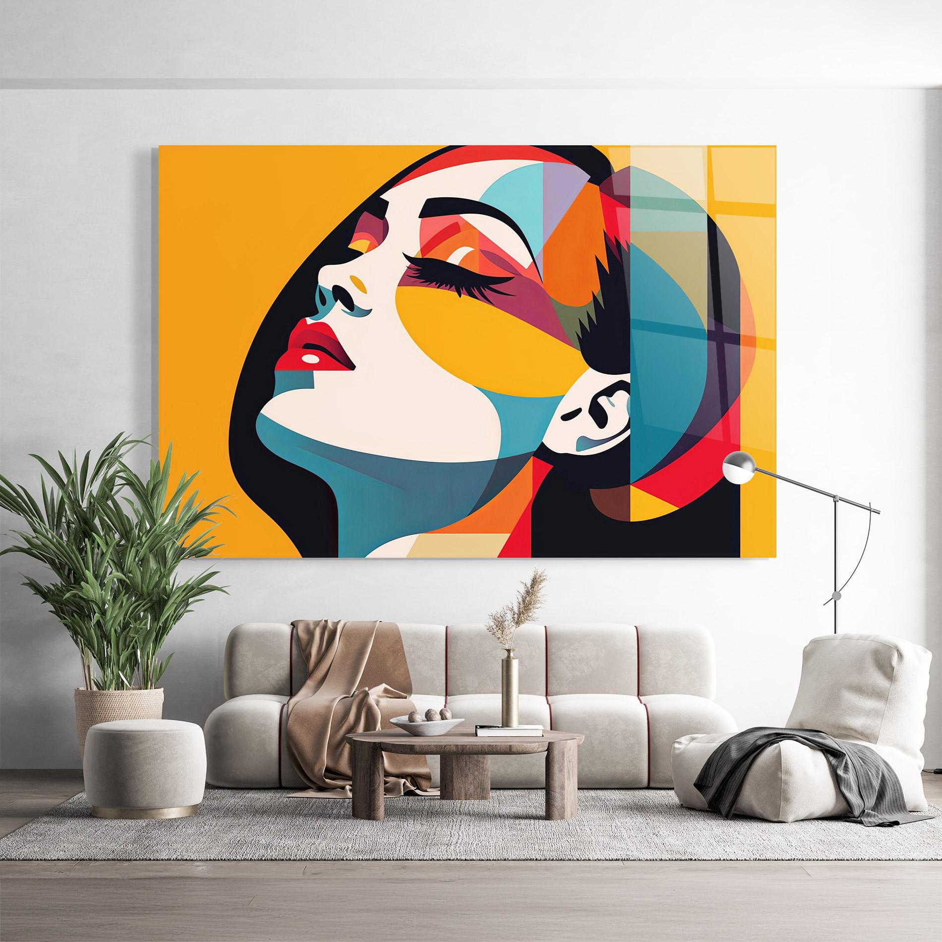 Üvegkép Dreamy Yellow Female mockup 9