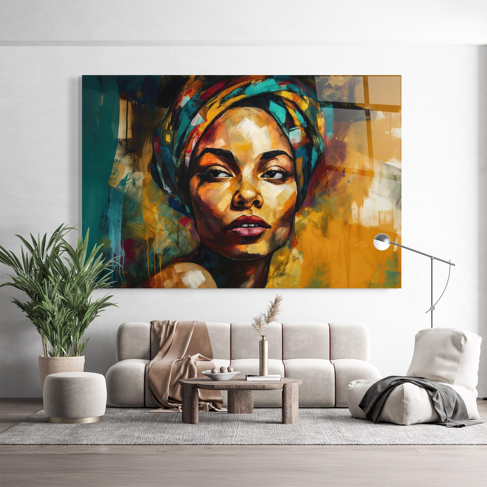 Üvegkép Enigmatic Expression mockup 9