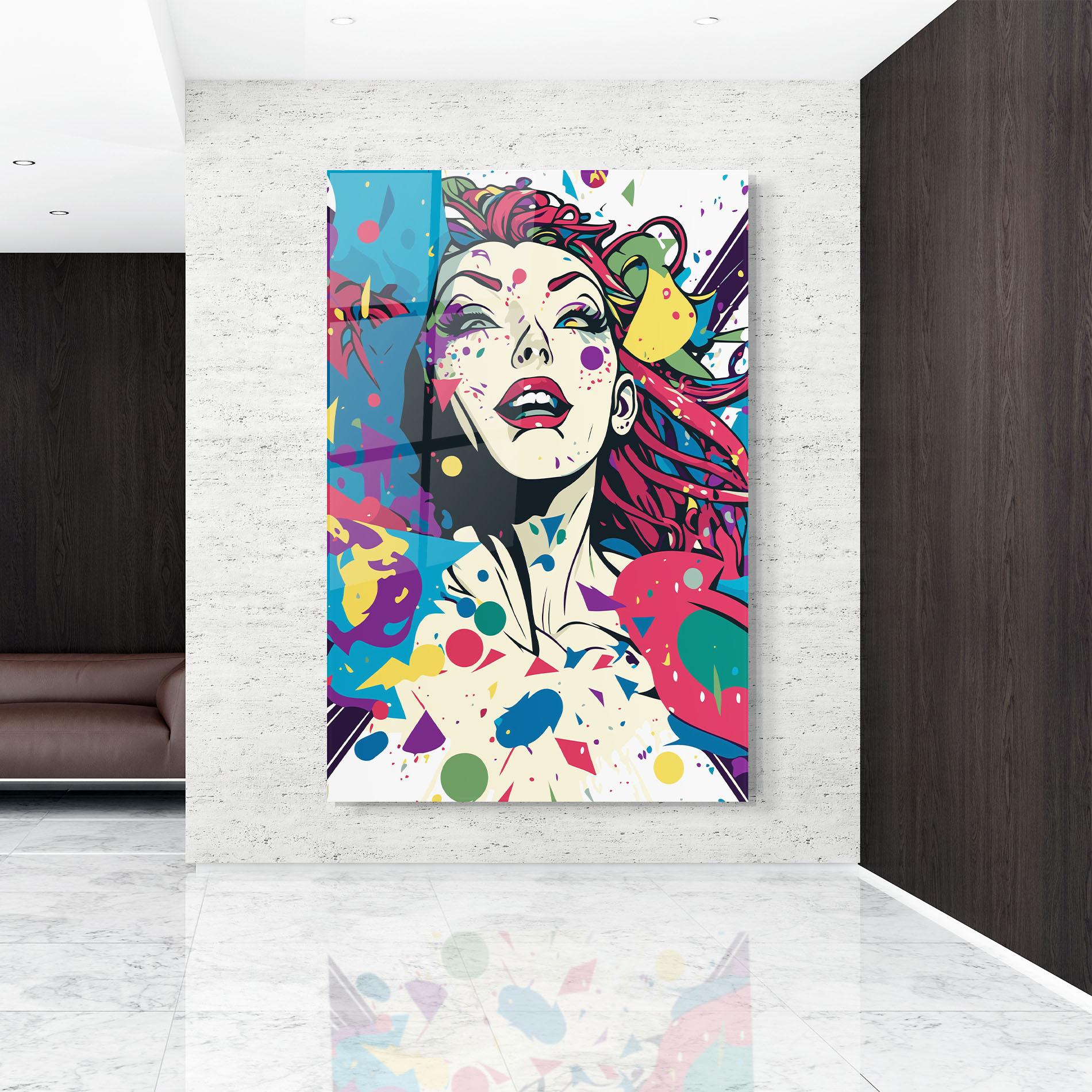 Üvegkép Fictional Woman mockup 9