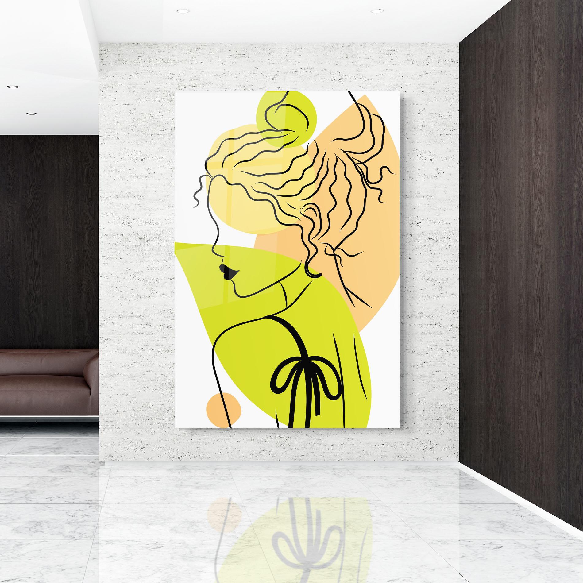 Üvegkép Lime Woman mockup 9