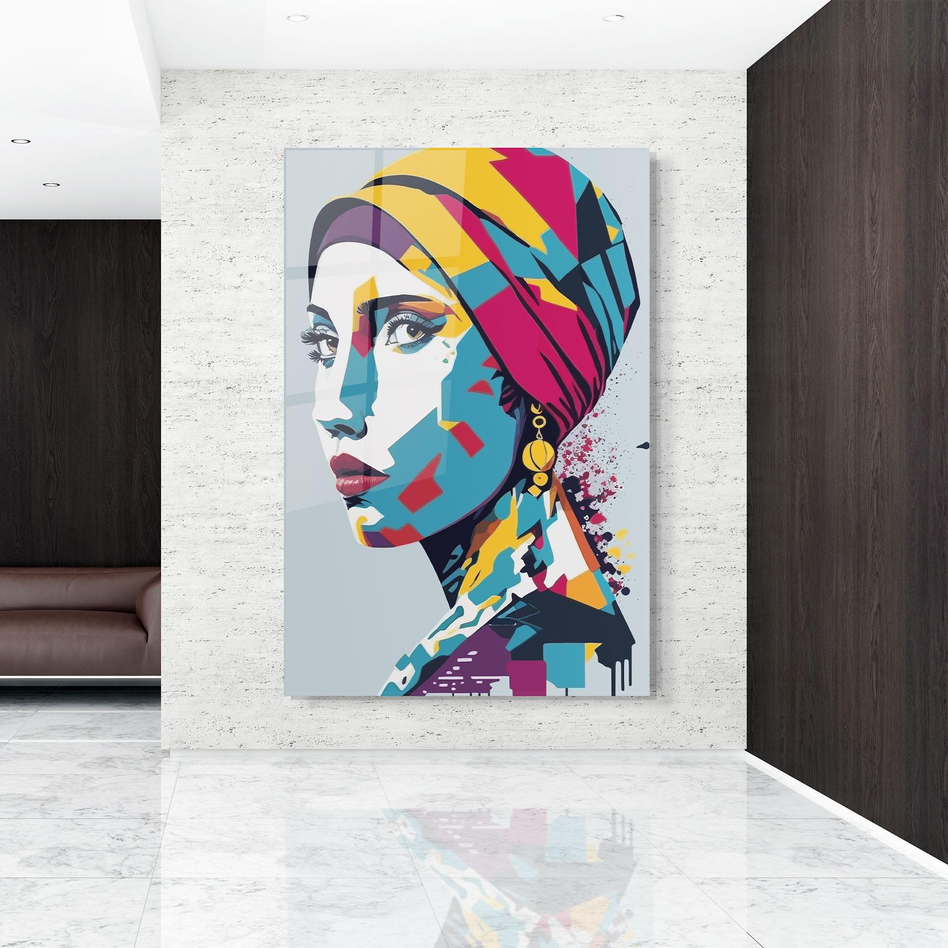 Üvegkép Long Face Woman mockup 9