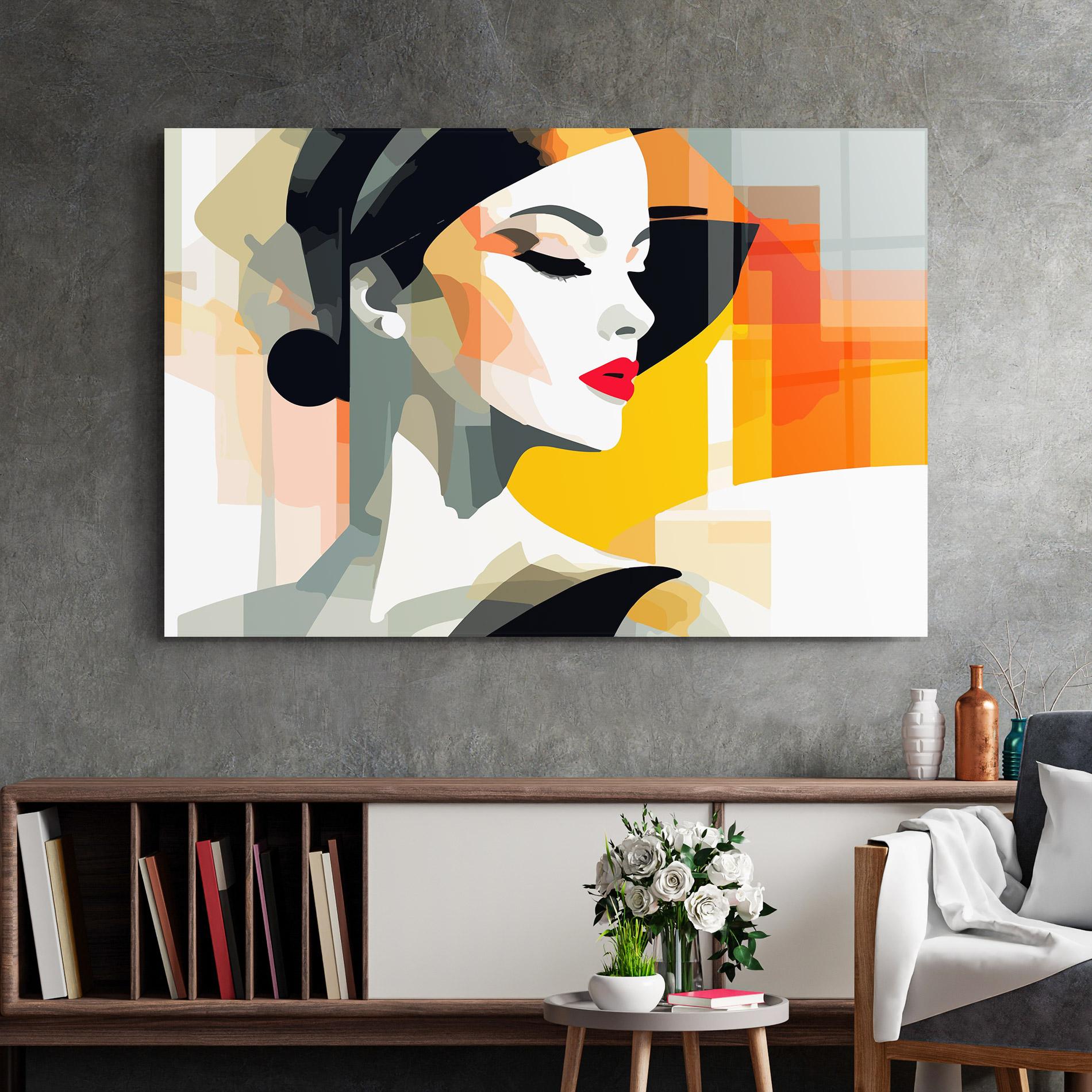 Üvegkép Art Woman View mockup 2