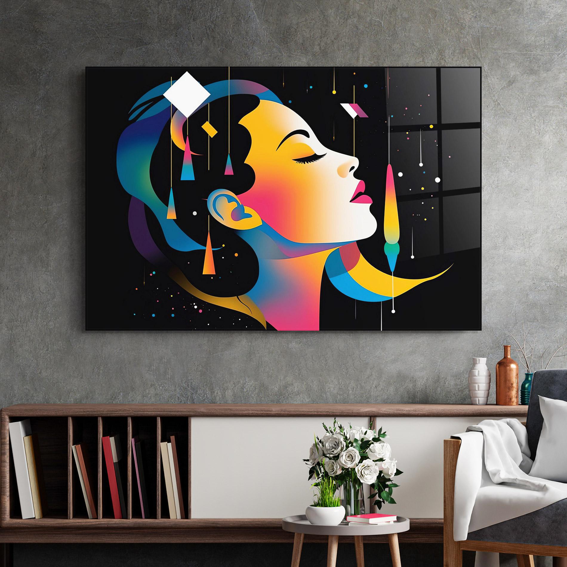 Üvegkép Dreamy Night Female mockup 2