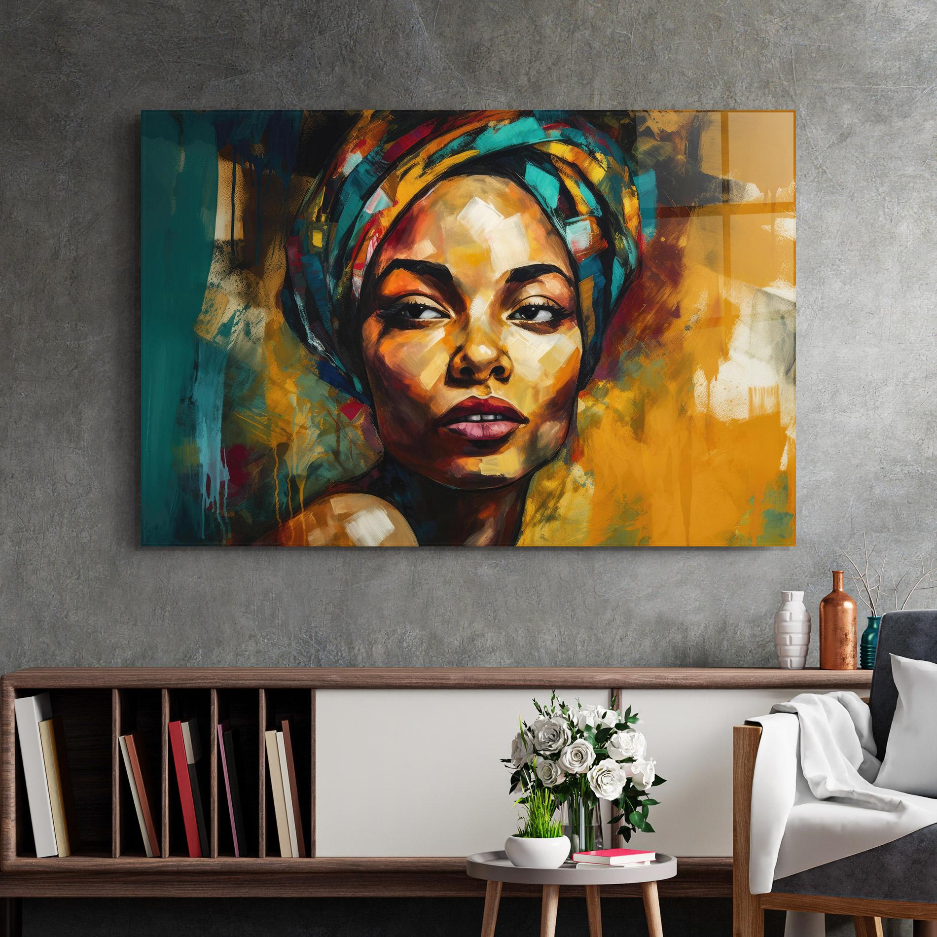 Üvegkép Enigmatic Expression mockup 2