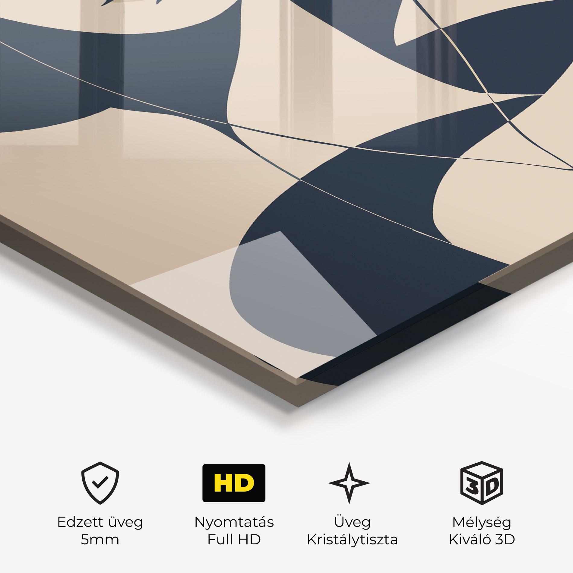 Üvegkép Cream Blue Woman mockup 3