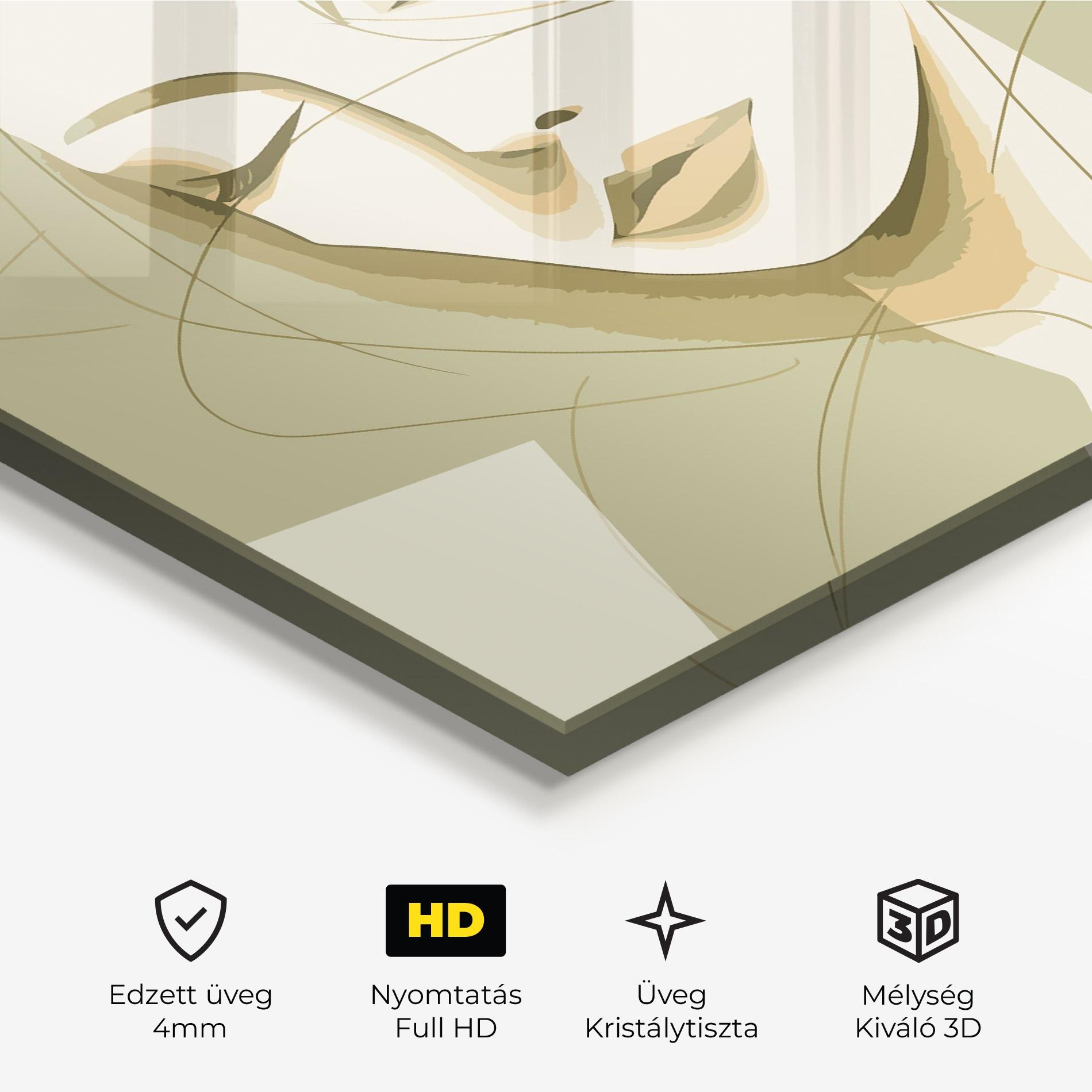 Üvegkép Cream Woman Head mockup 3