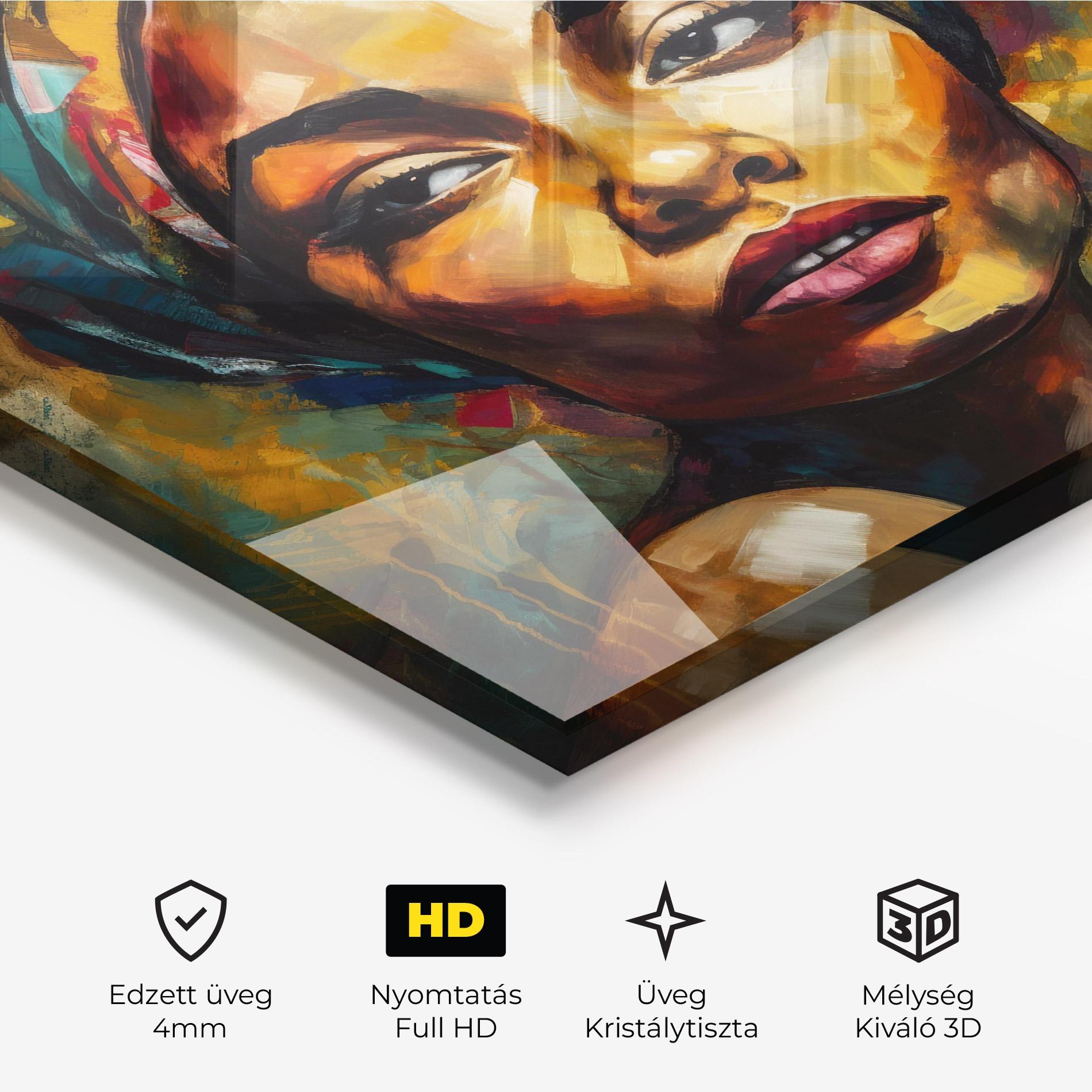 Üvegkép Enigmatic Expression mockup 3