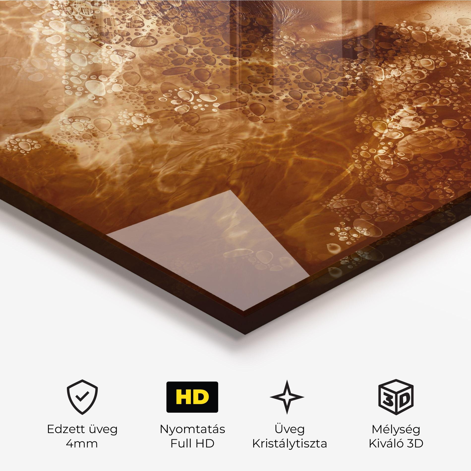 Üvegkép Golden Beauty mockup 3