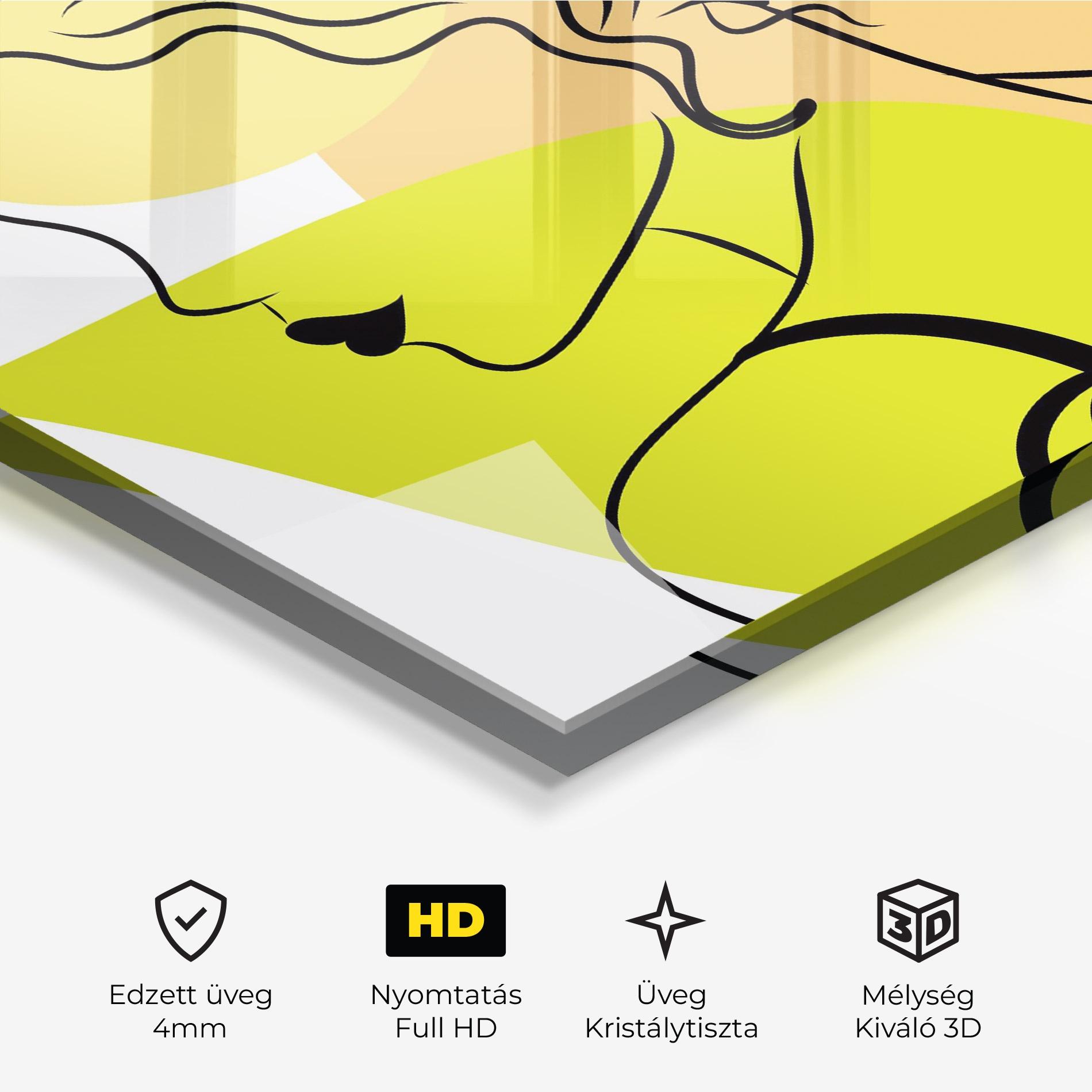 Üvegkép Lime Woman mockup 3