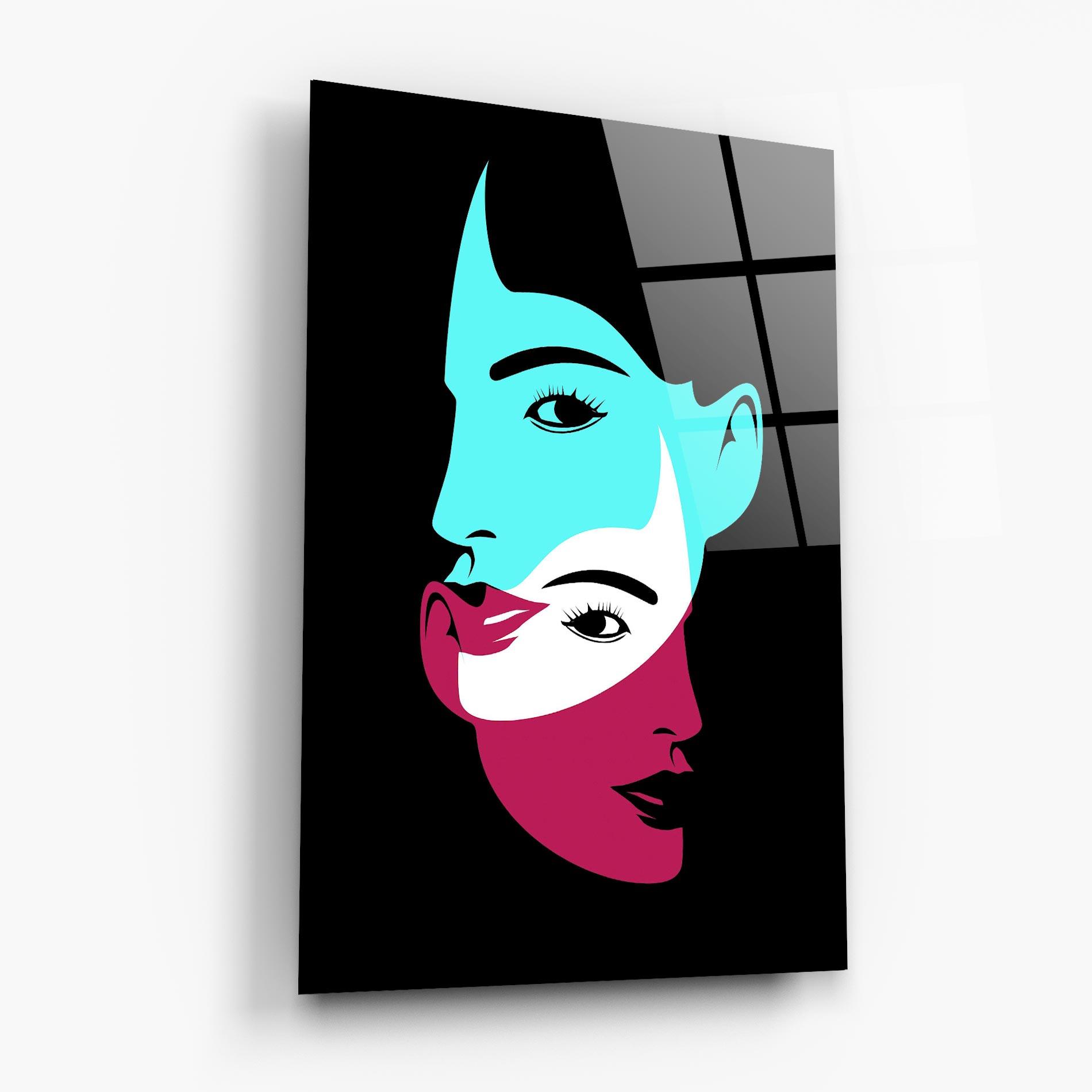 Üvegkép Blue Pink Women mockup 6