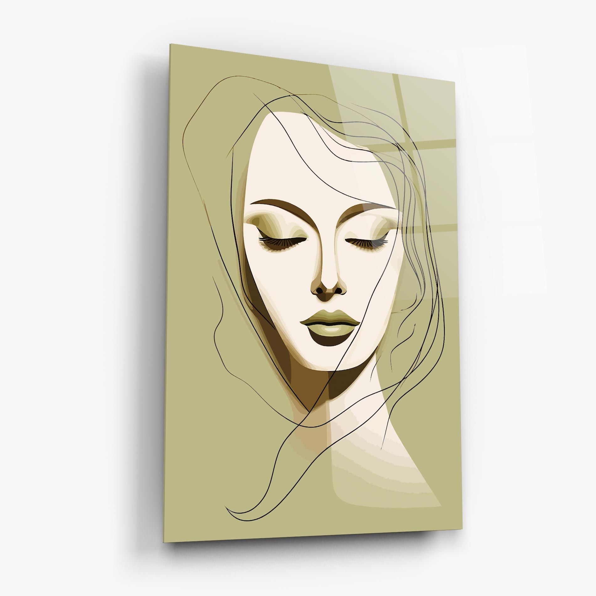 Cream Womans Face mockup 6