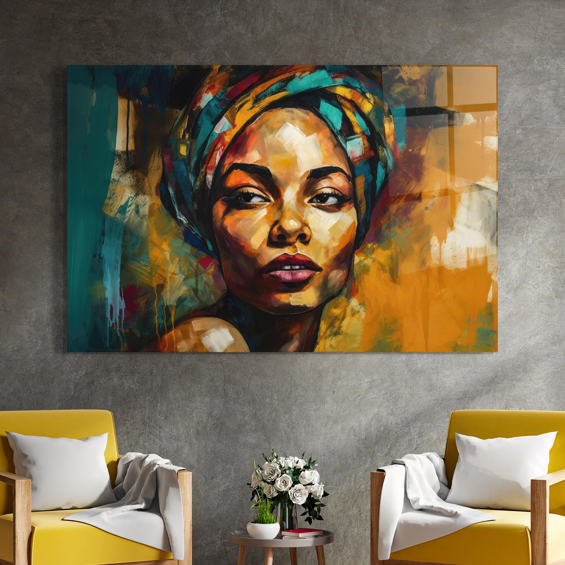 Üvegkép Enigmatic Expression mockup 4