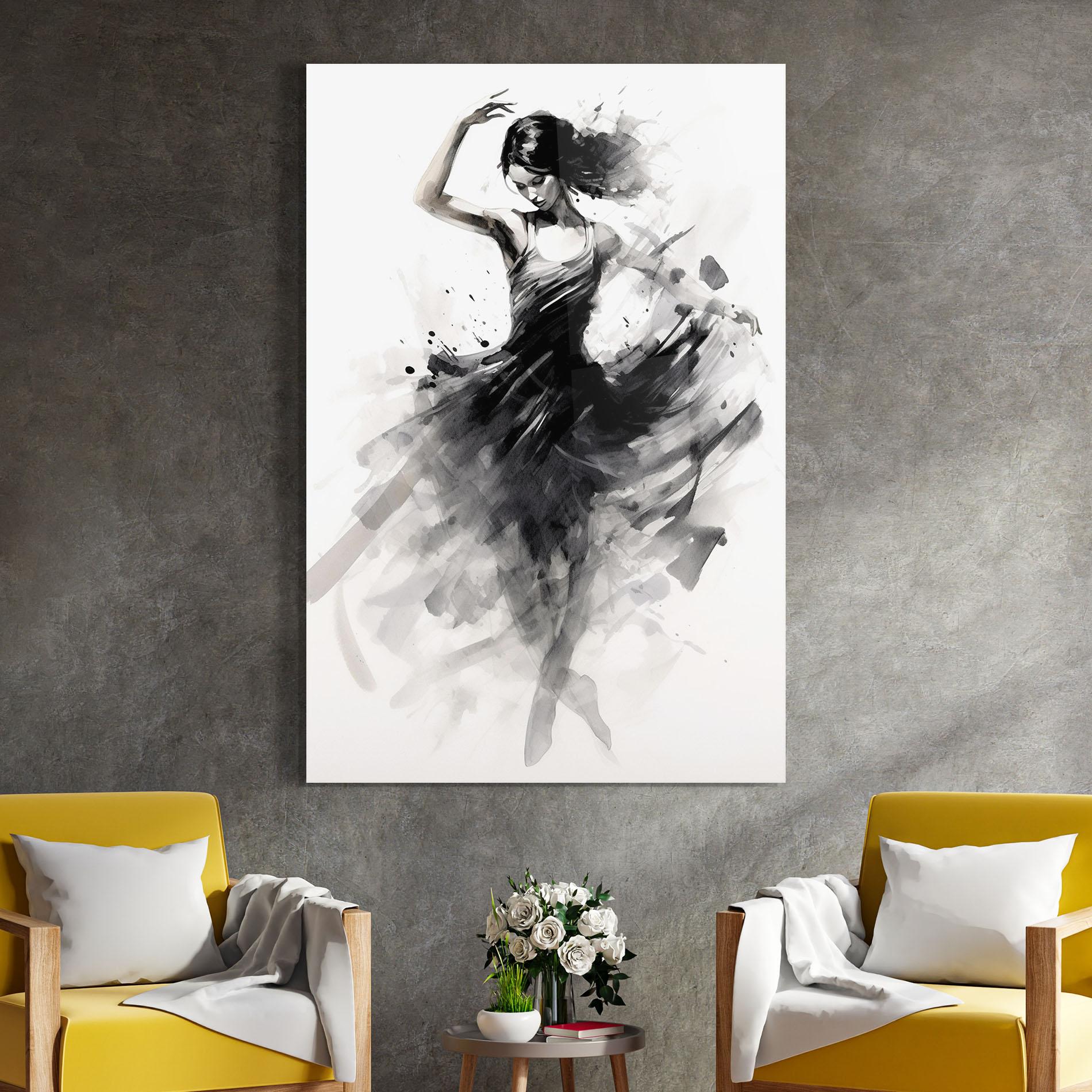 Üvegkép Dancing Woman mockup 4