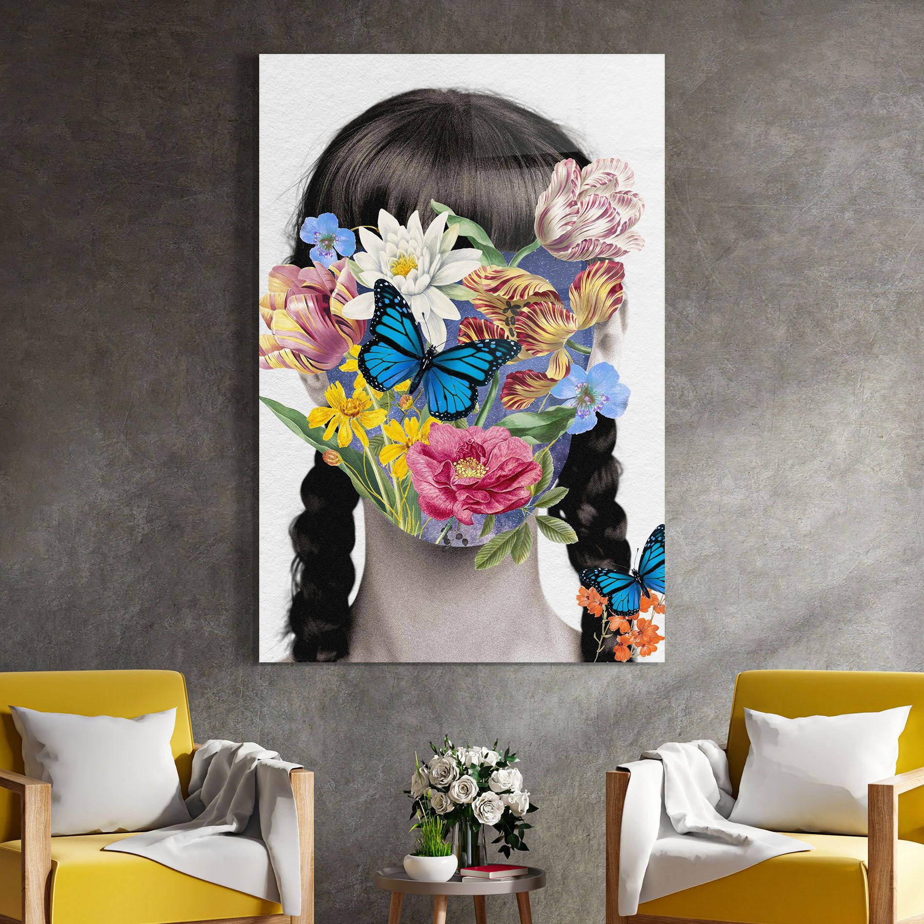 Flower Face Woman mockup 4