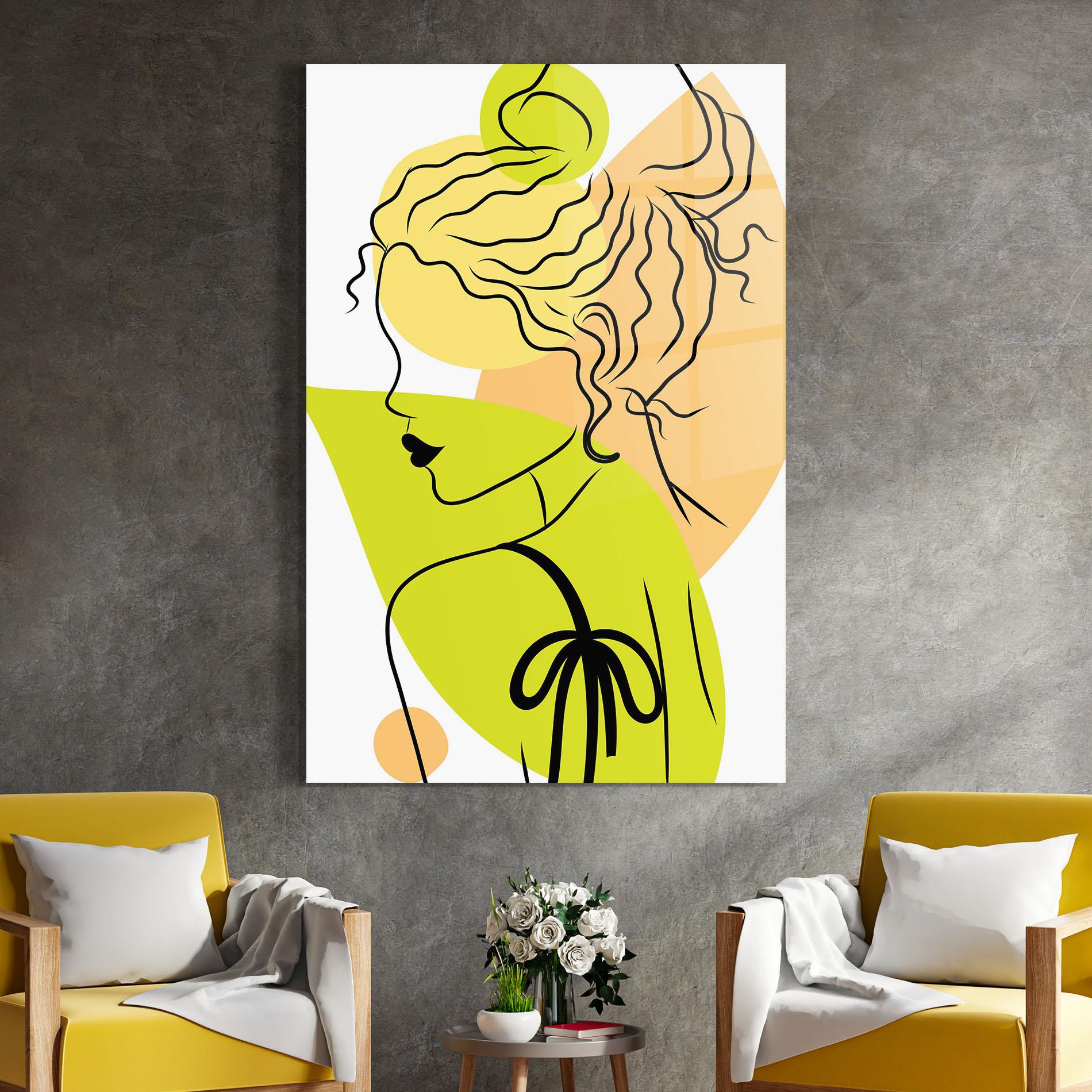 Üvegkép Lime Woman mockup 4