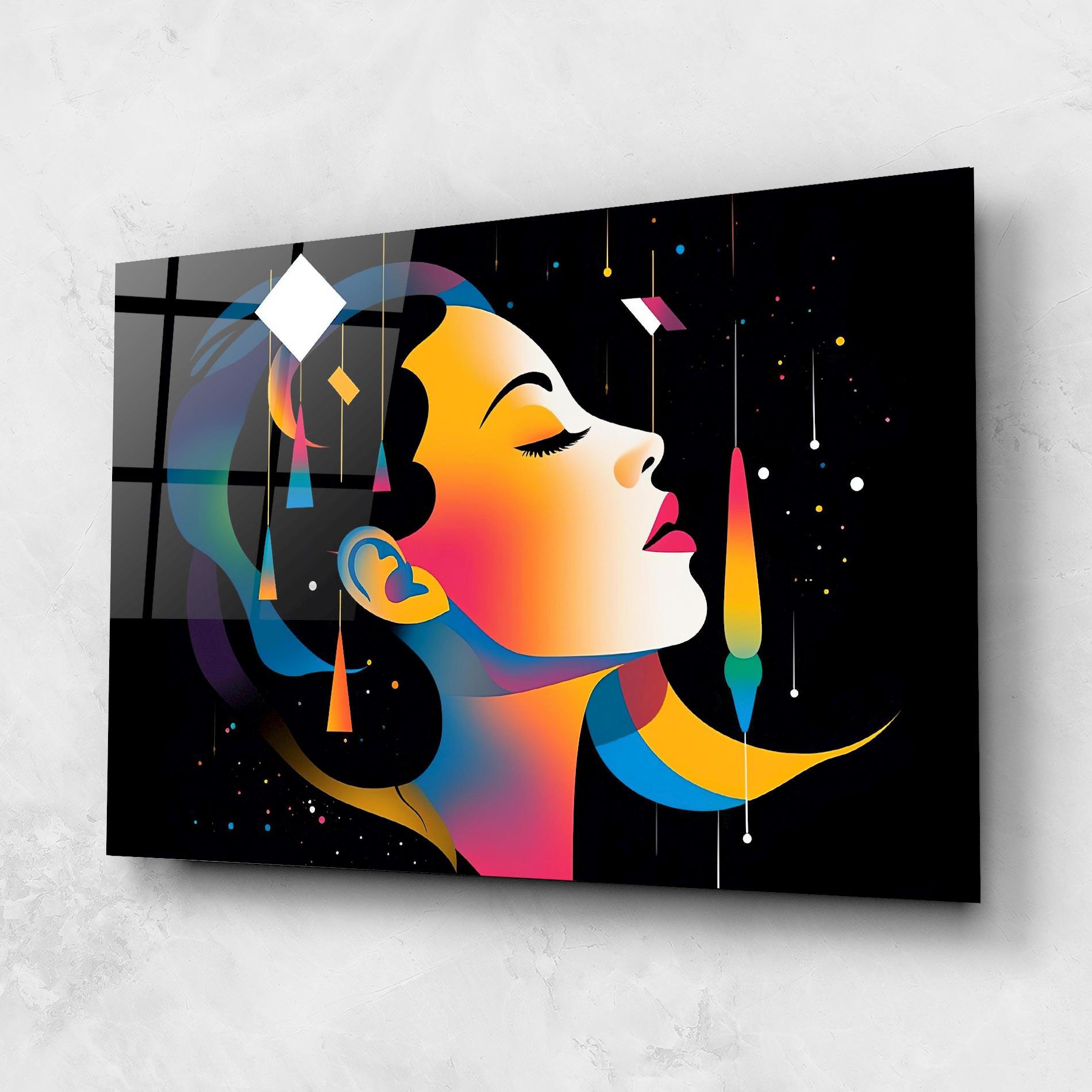 Üvegkép Dreamy Night Female mockup 1