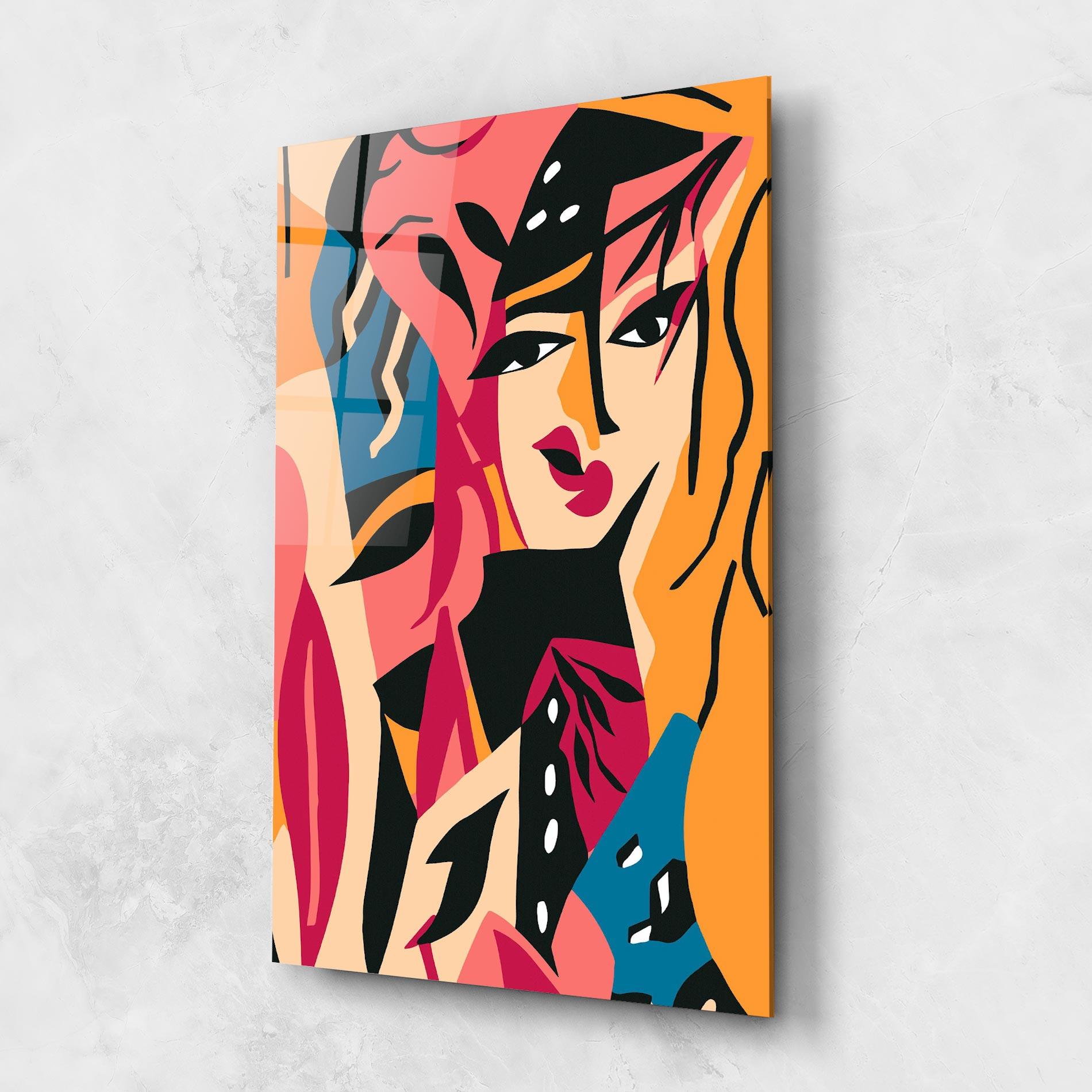 Üvegkép Crowd Face mockup 1