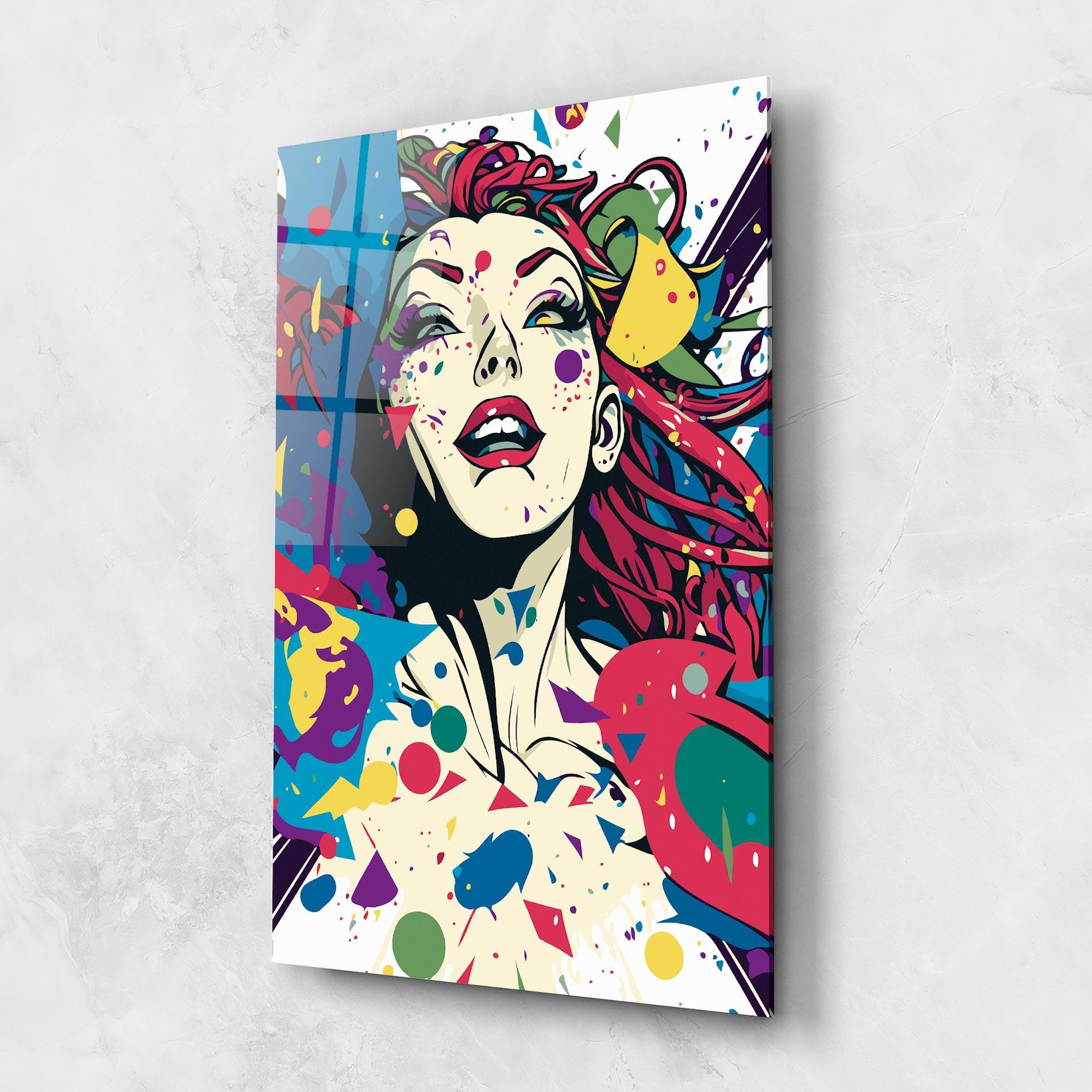 Üvegkép Fictional Woman mockup 1