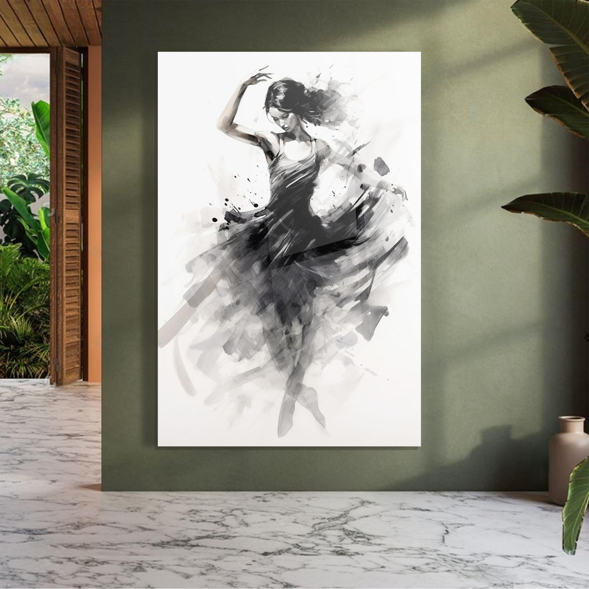 Üvegkép Dancing Woman mockup 7