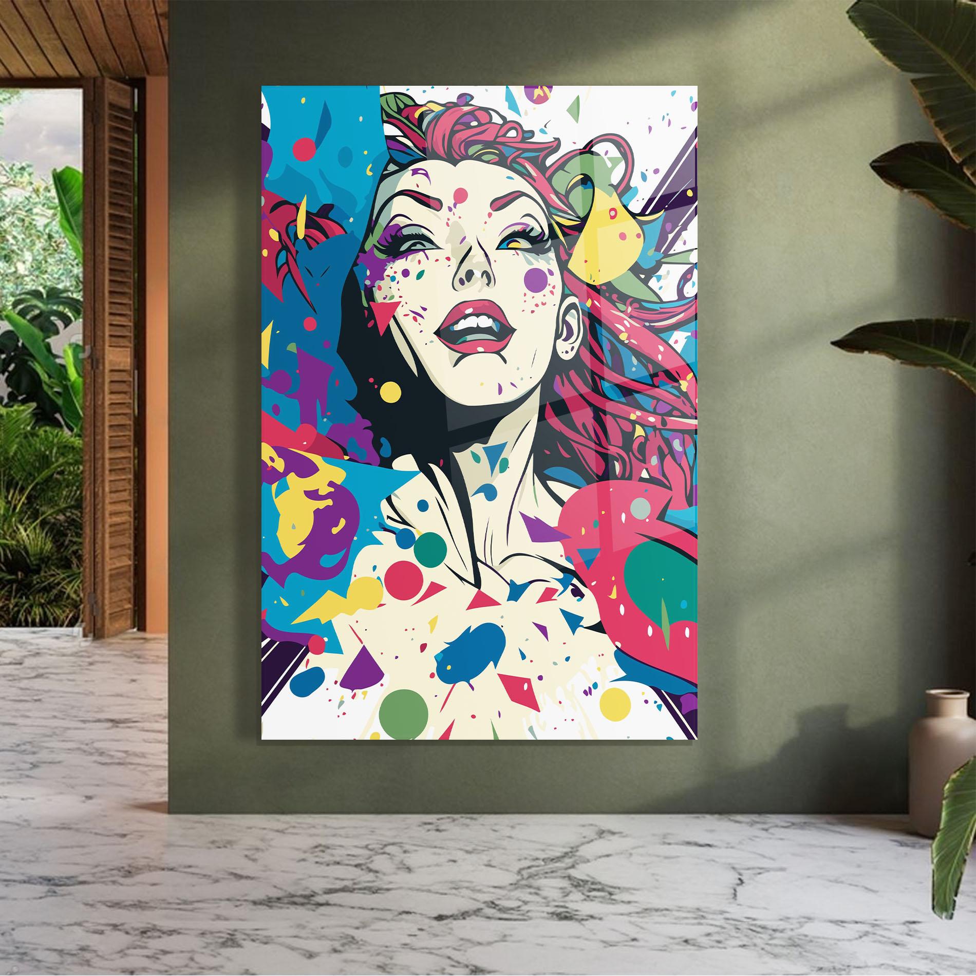 Üvegkép Fictional Woman mockup 7