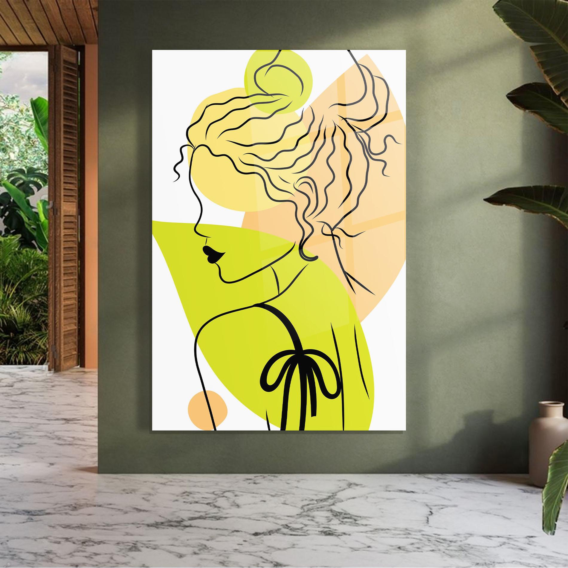 Üvegkép Lime Woman mockup 7