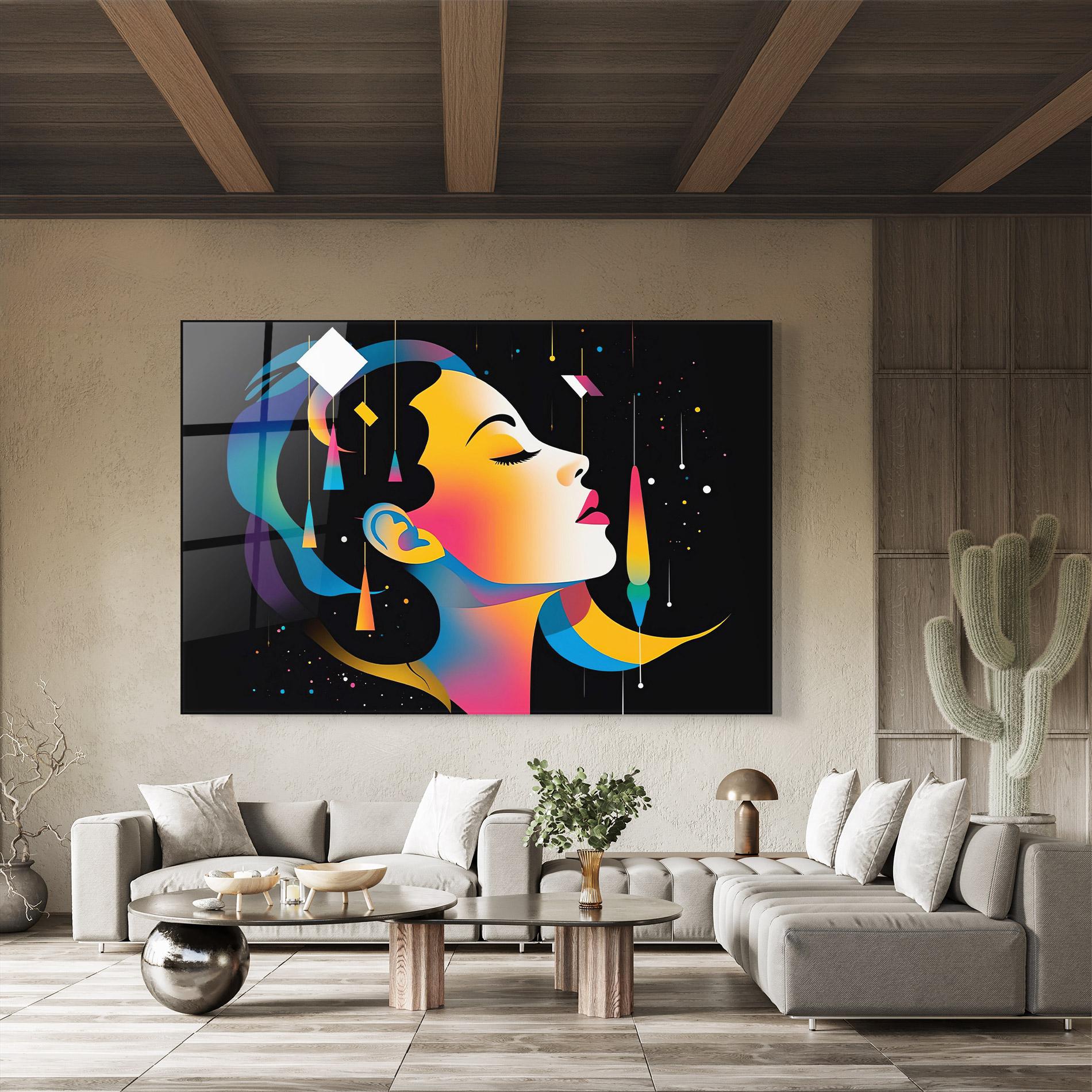 Üvegkép Dreamy Night Female mockup 8