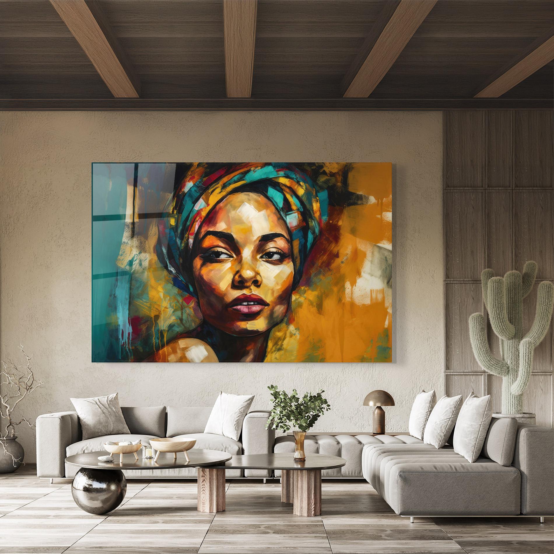 Üvegkép Enigmatic Expression mockup 8